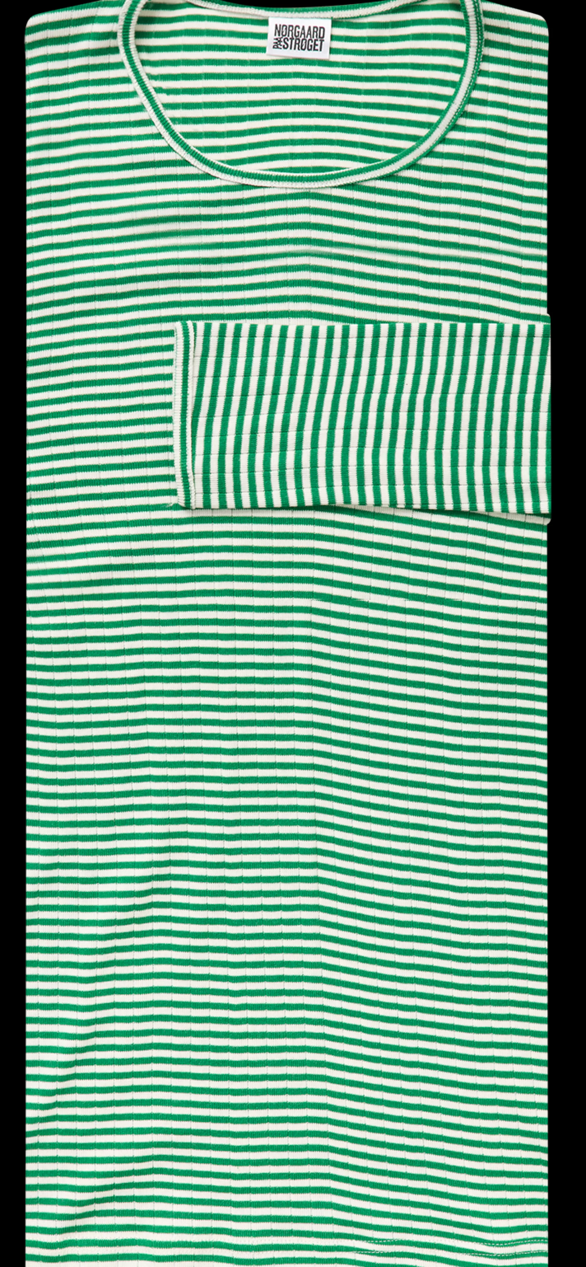 MADS NØRGAARD 101 Fine Stripe Green/Ecru Best