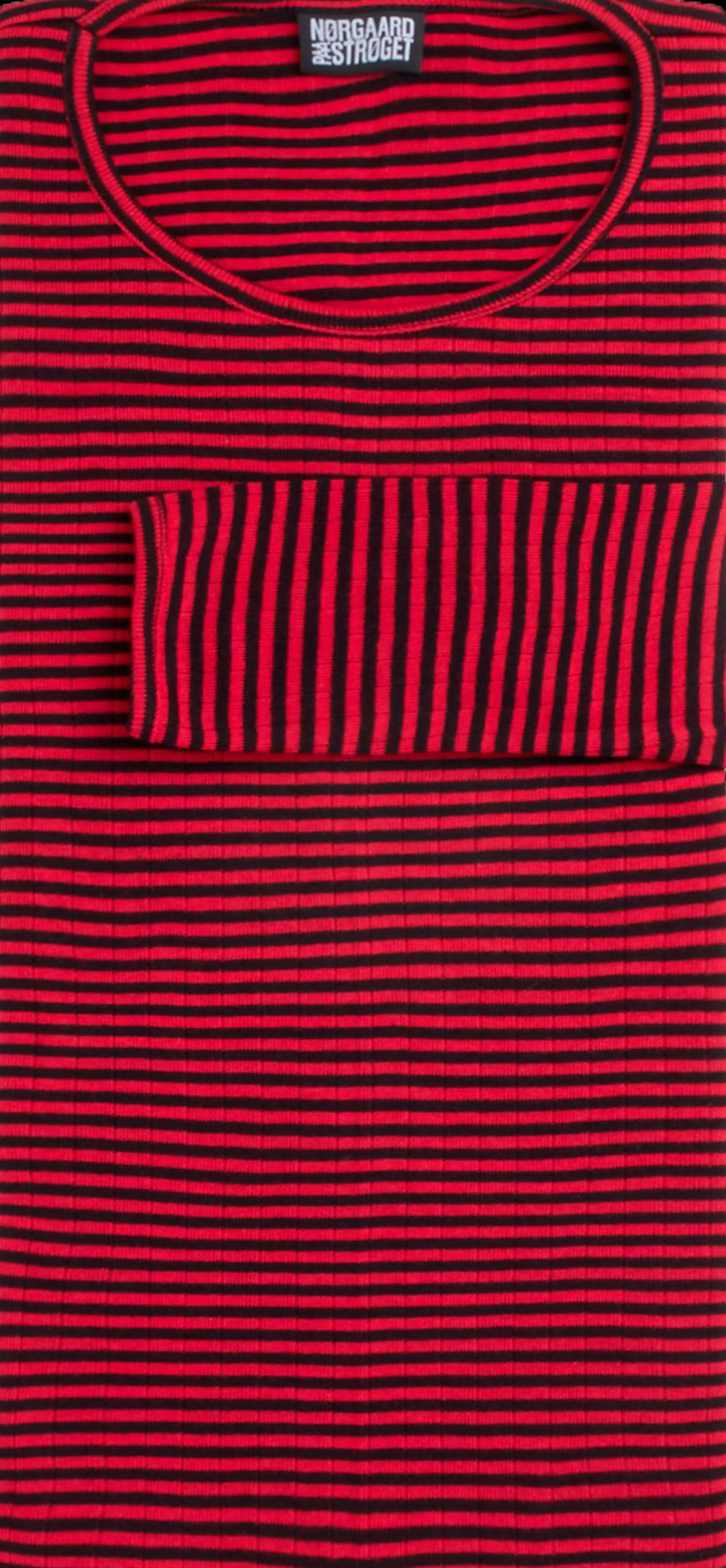 MADS NØRGAARD 101 Fine Stripe Black/Red Sale