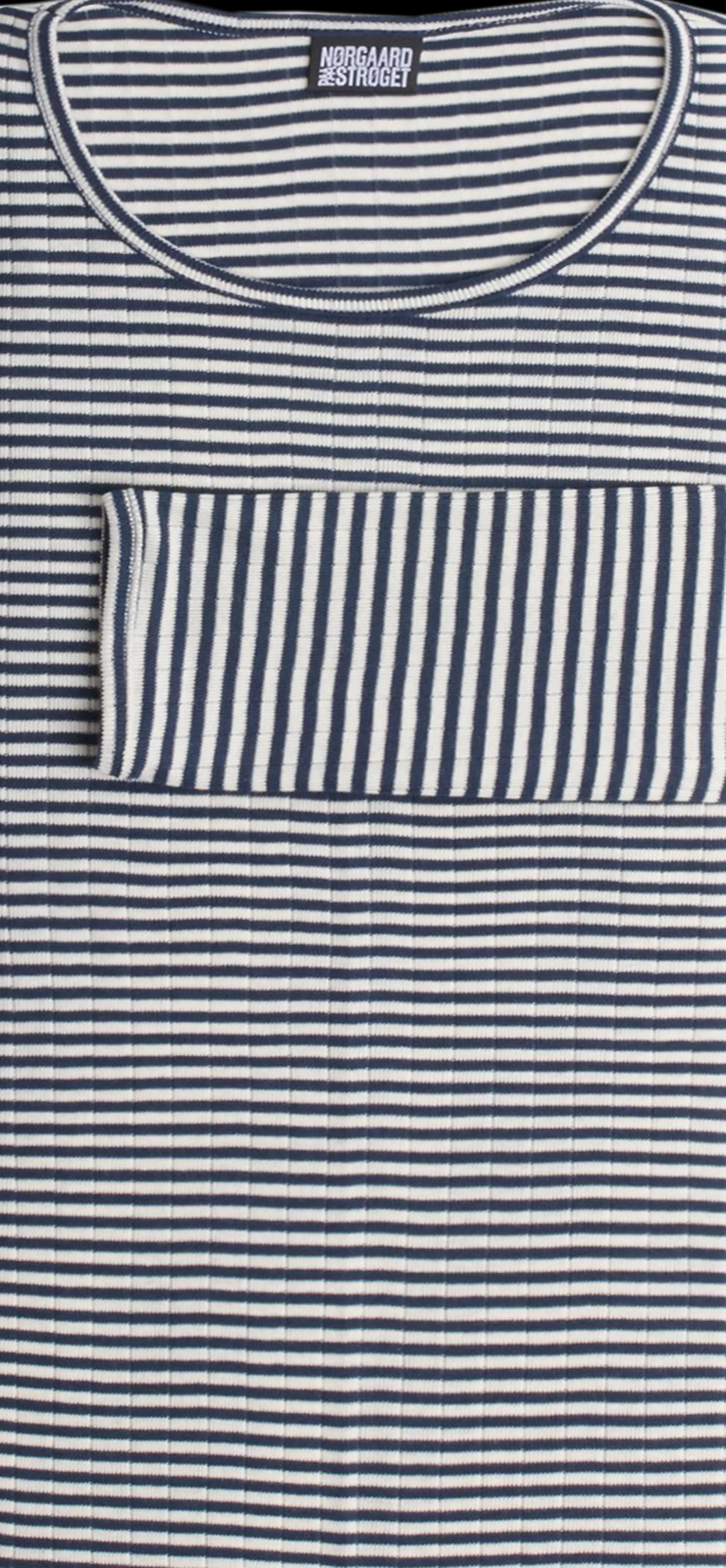 MADS NØRGAARD 101 Fine Stripe Marine/Ecru New