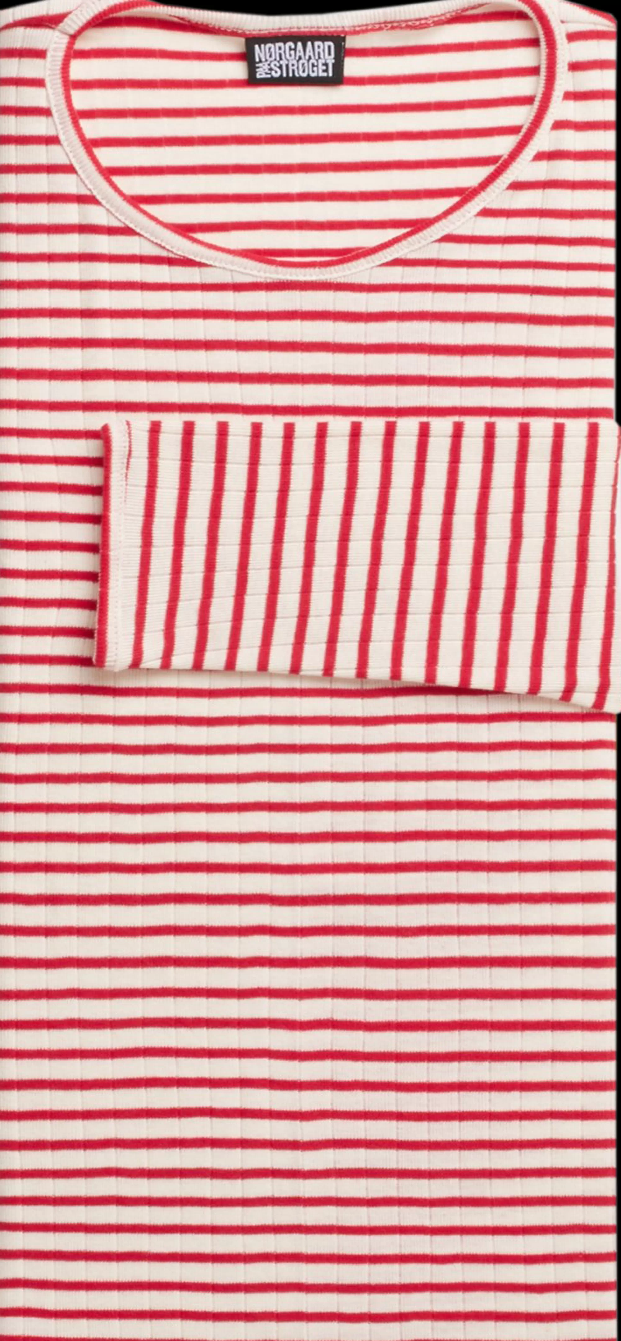 MADS NØRGAARD 101 NPS Stripes Ecru/Red Online