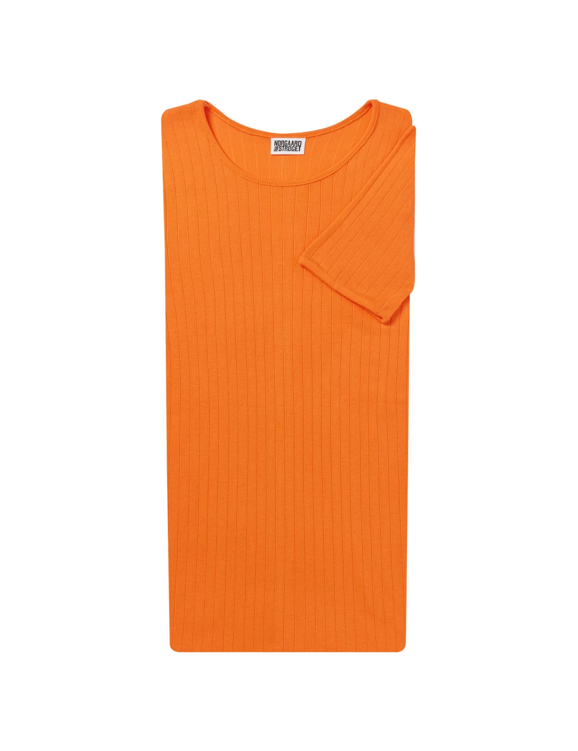 MADS NØRGAARD 101 Short Sleeve Solid Colour Orange Fashion