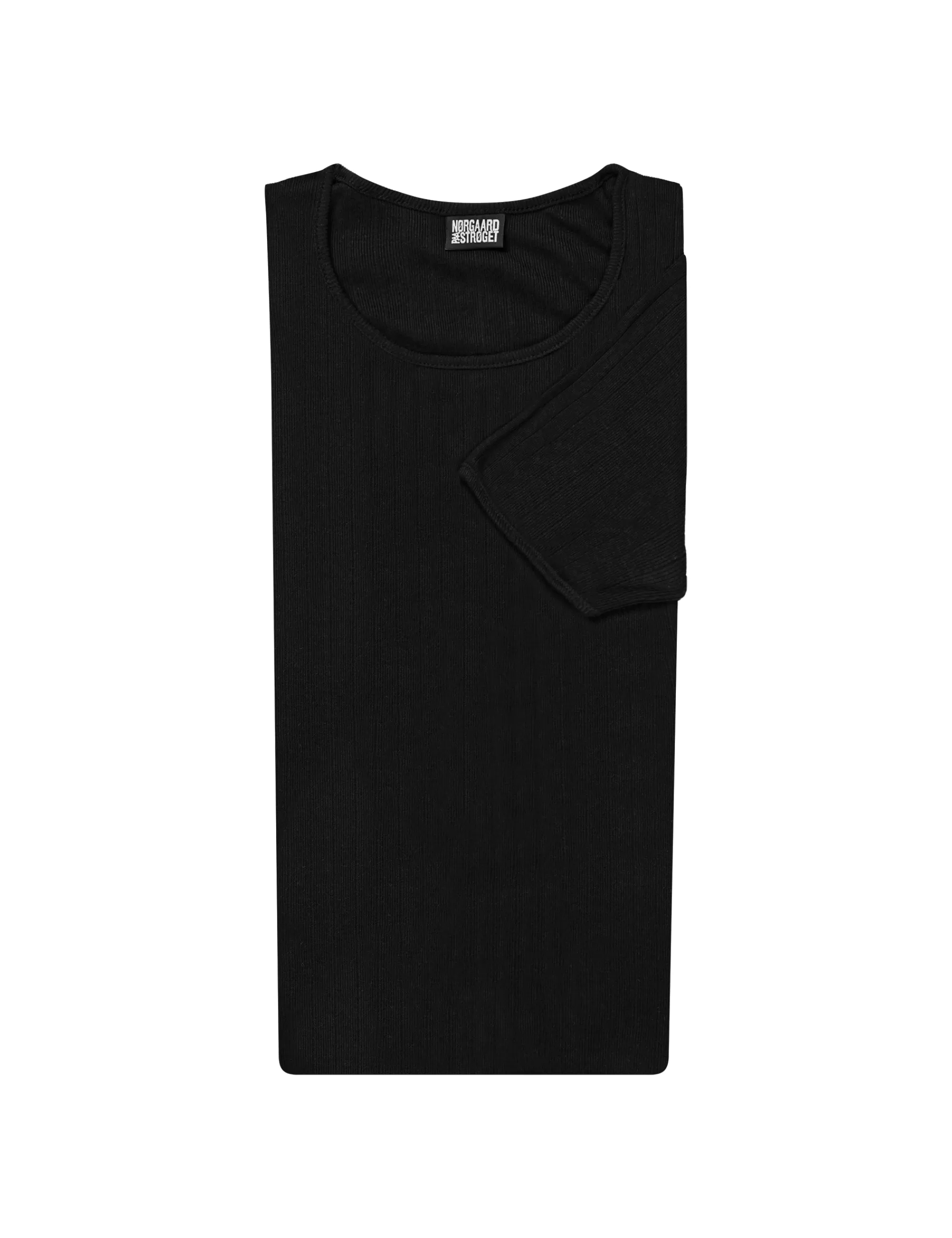 MADS NØRGAARD 101 Short Sleeve Solid Colour Black Hot