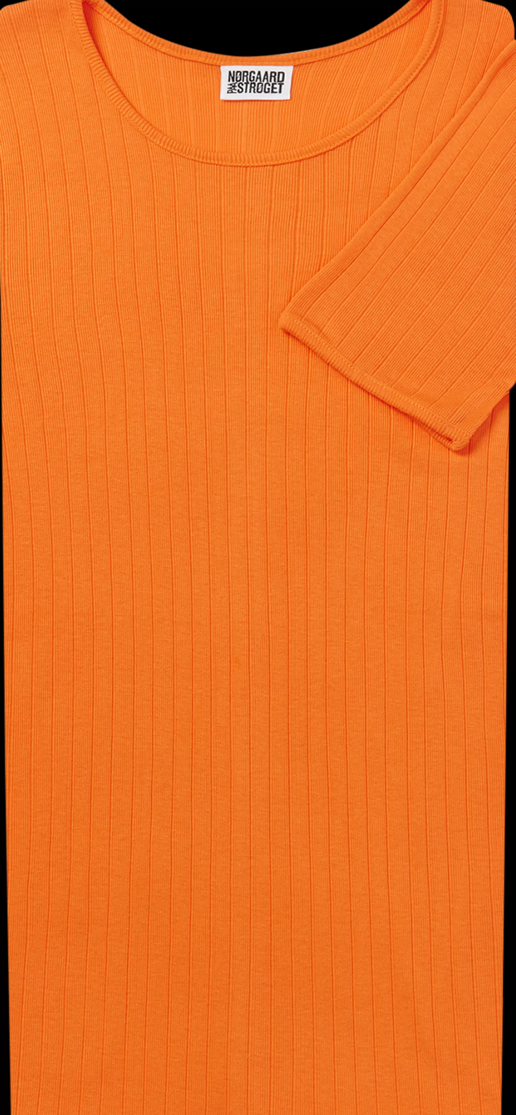 MADS NØRGAARD 101 Short Sleeve Solid Colour Orange Fashion