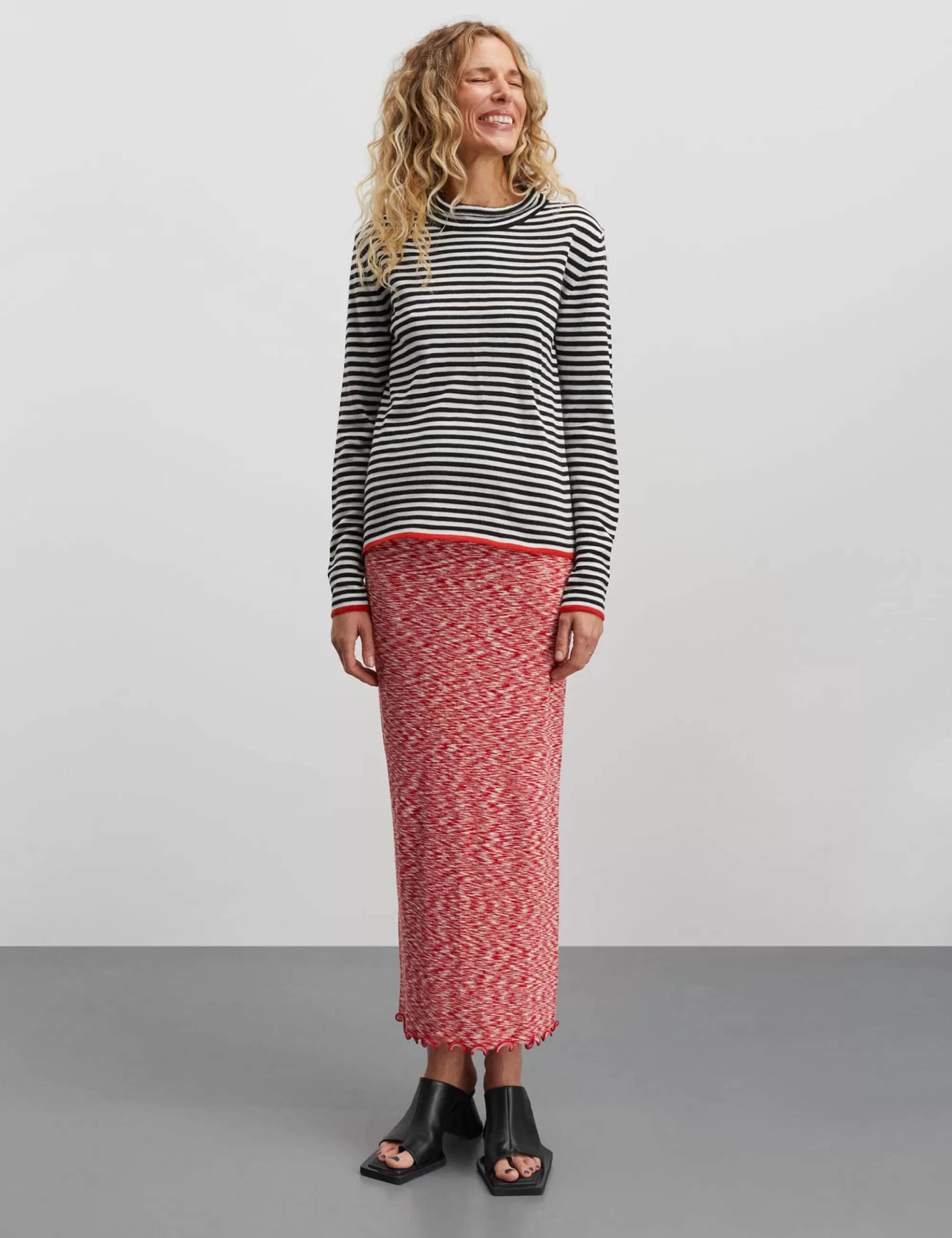 MADS NØRGAARD 2x2 Cotton Space Maxine Skirt Multi Red Store