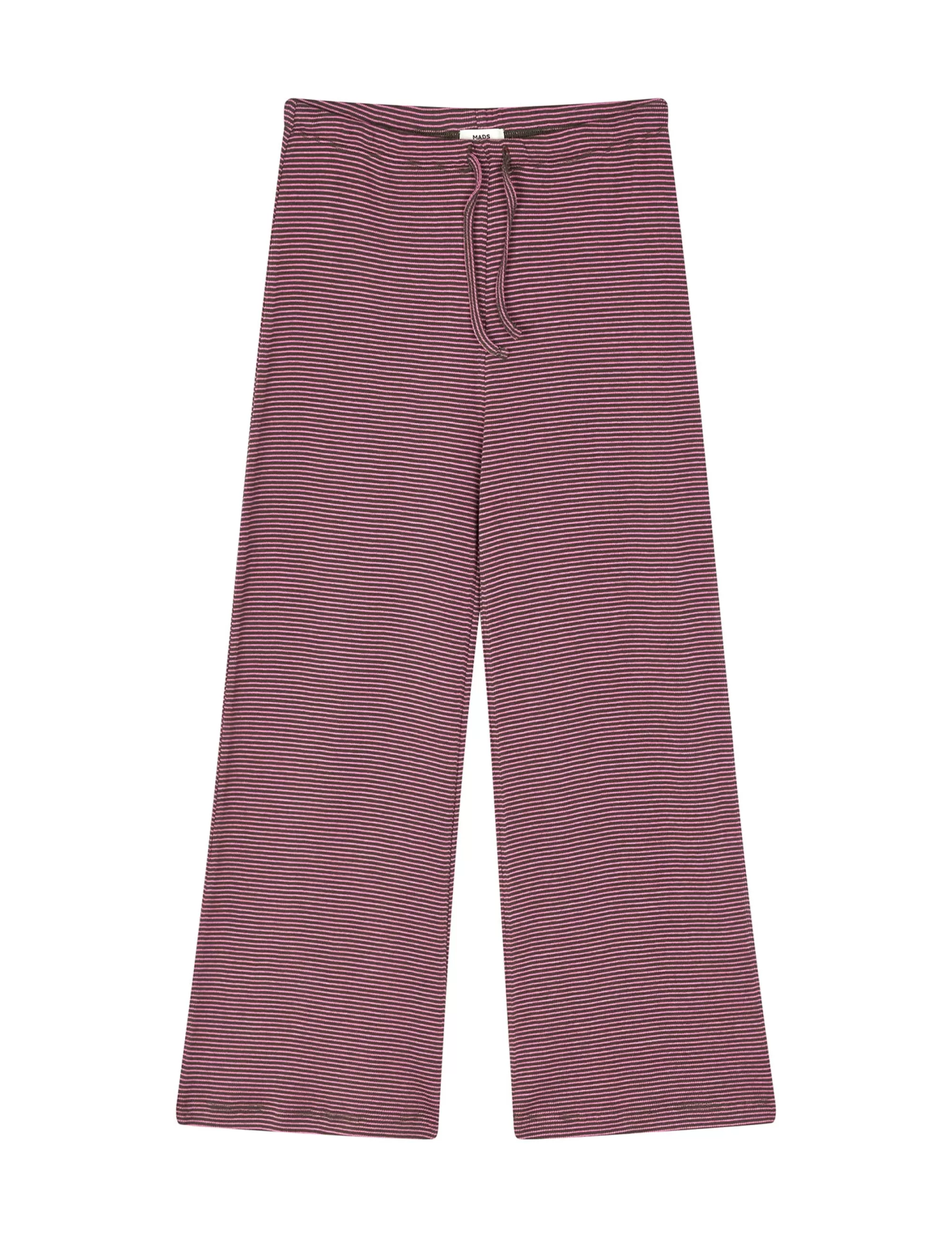 MADS NØRGAARD 2x2 Cotton Stripe Verona Pants Rosin/Carmine Rose Flash Sale