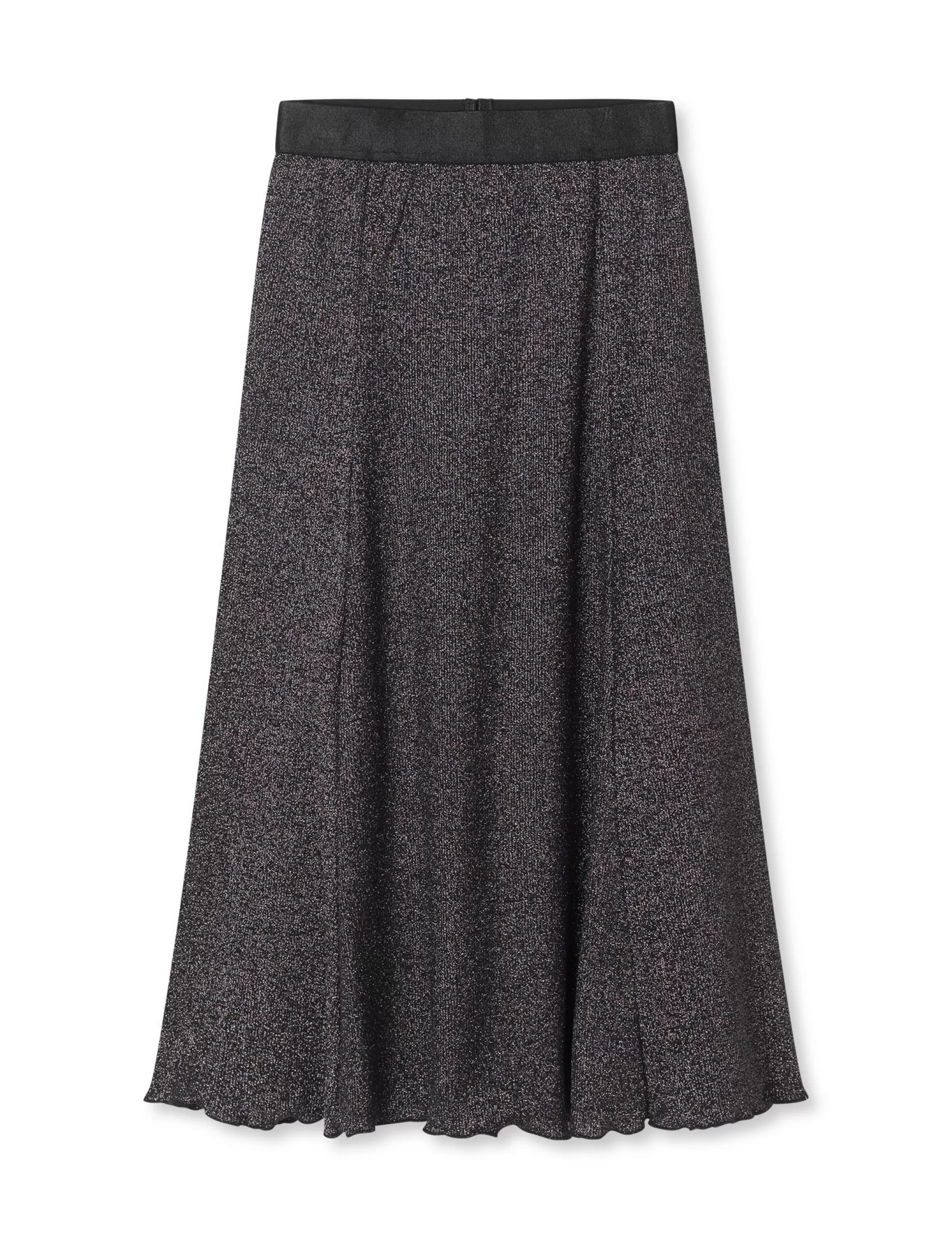 MADS NØRGAARD 2x2 Lurex Salina Skirt Gun Metal Best