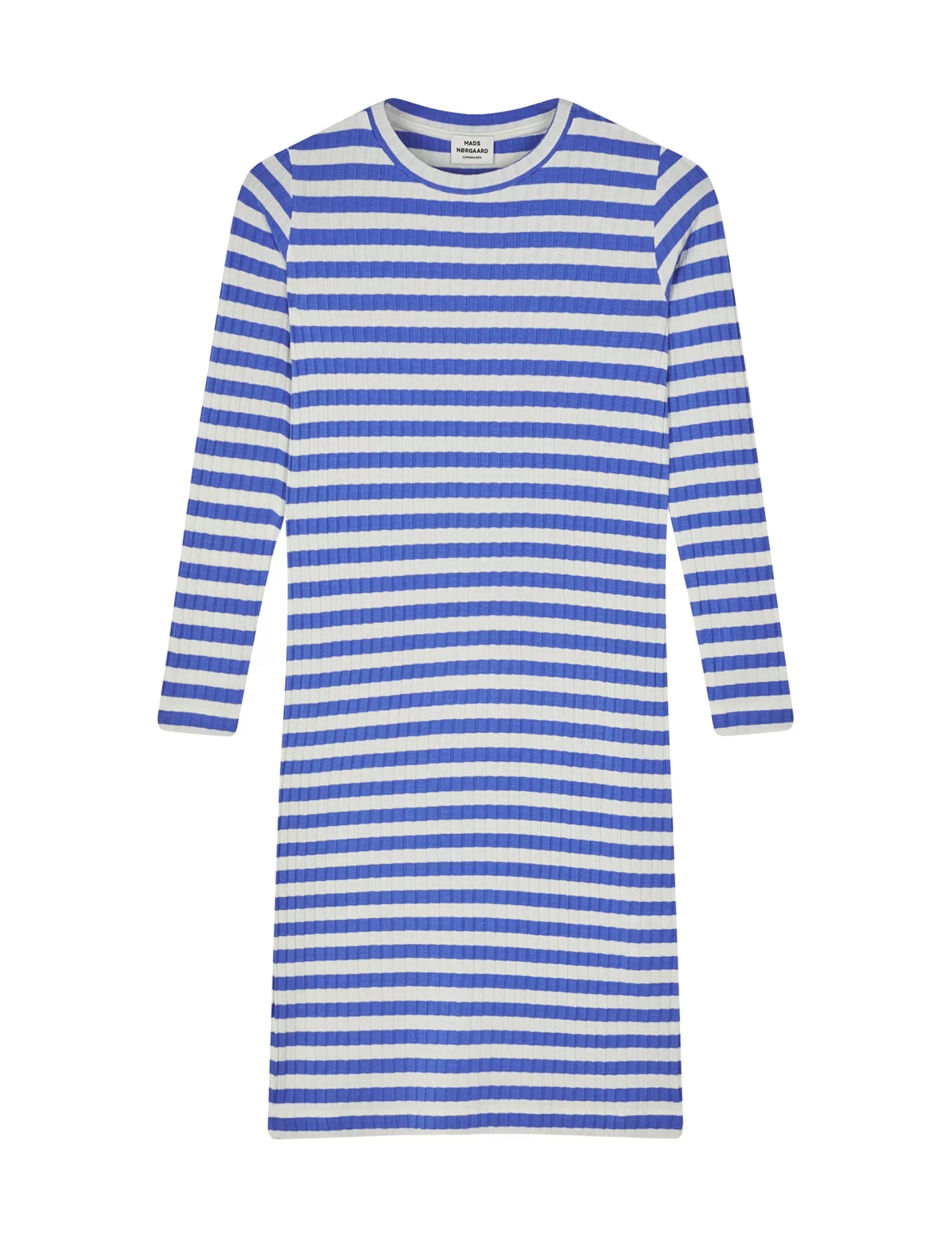 MADS NØRGAARD 5x5 Classic Stripe Dubina Dress Amparo Blue/ Vanilla Ice Flash Sale