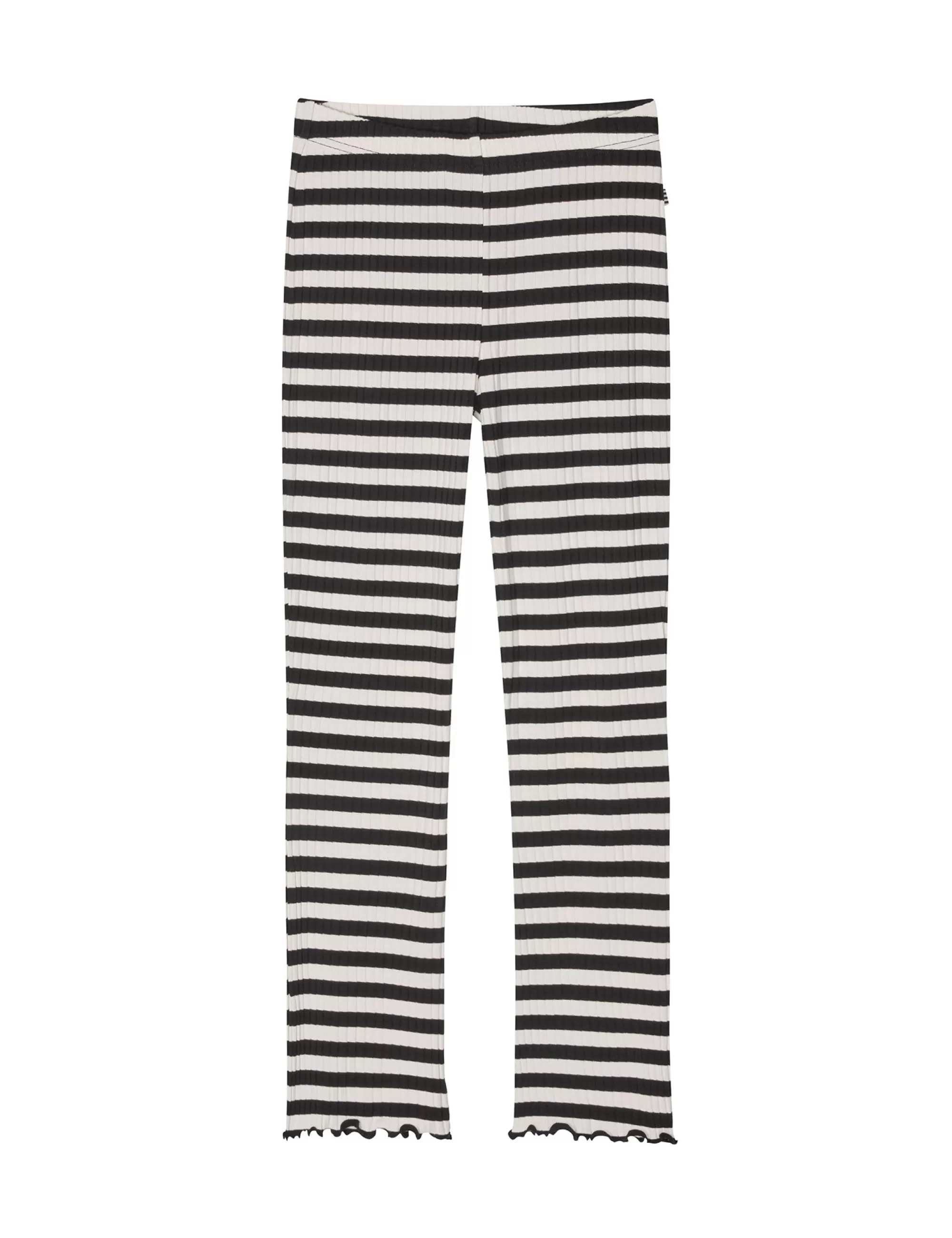 MADS NØRGAARD 5x5 Classic Stripe Lala Leggings Black/Vanilla Ice Flash Sale