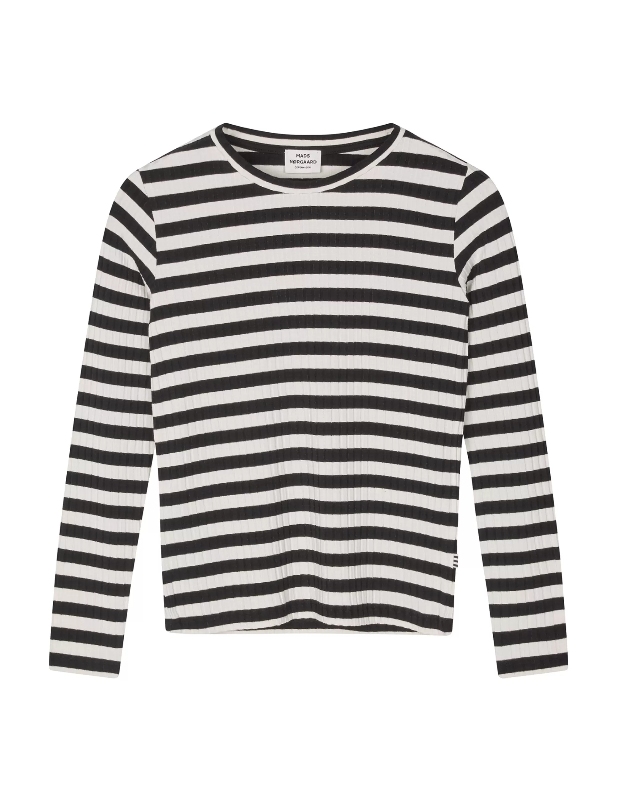 MADS NØRGAARD 5x5 Classic Stripe Talika Top Black/Vanilla Ice Best