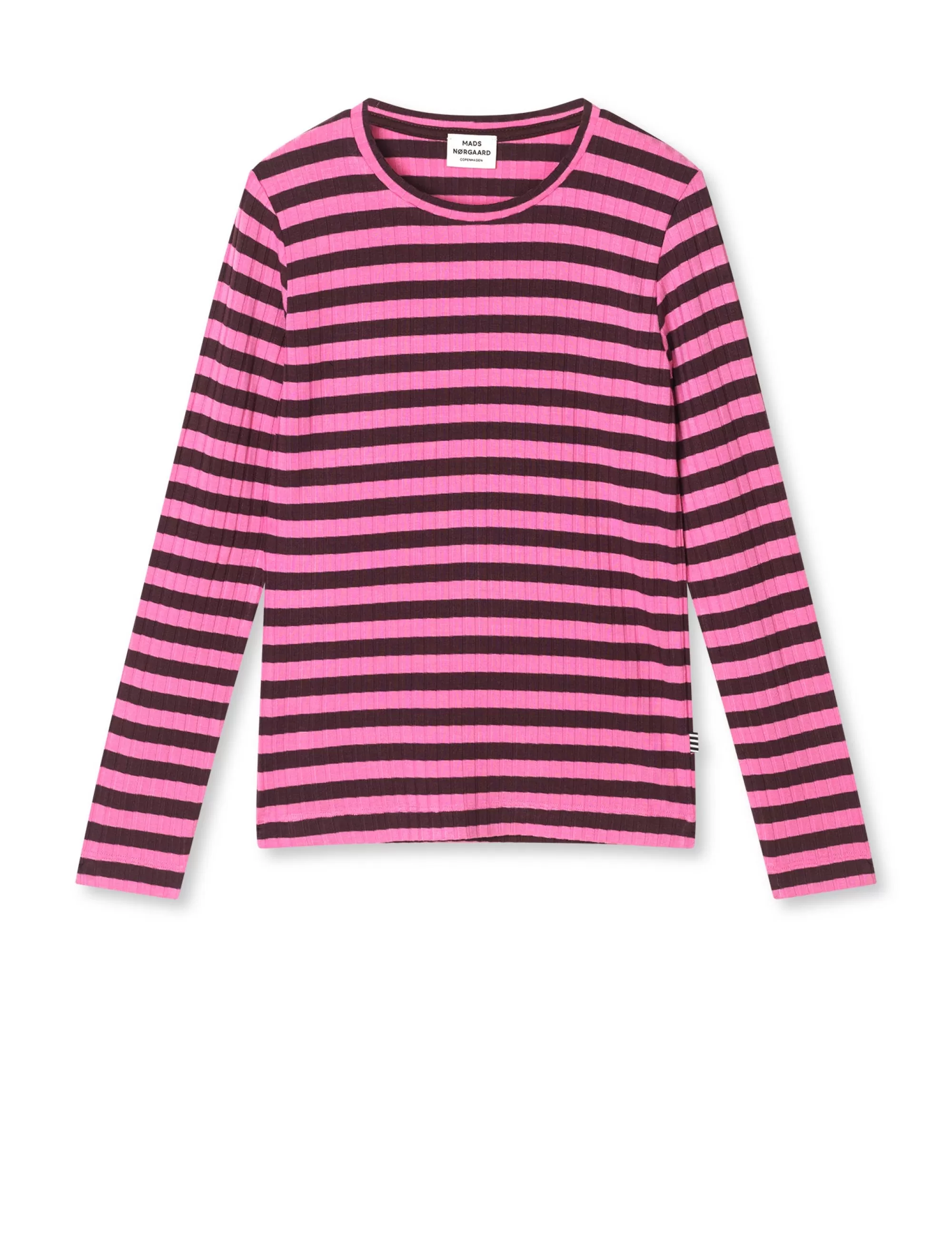 MADS NØRGAARD 5x5 Classic Stripe Talika Top Plum Perfect/Carmine Rose Cheap