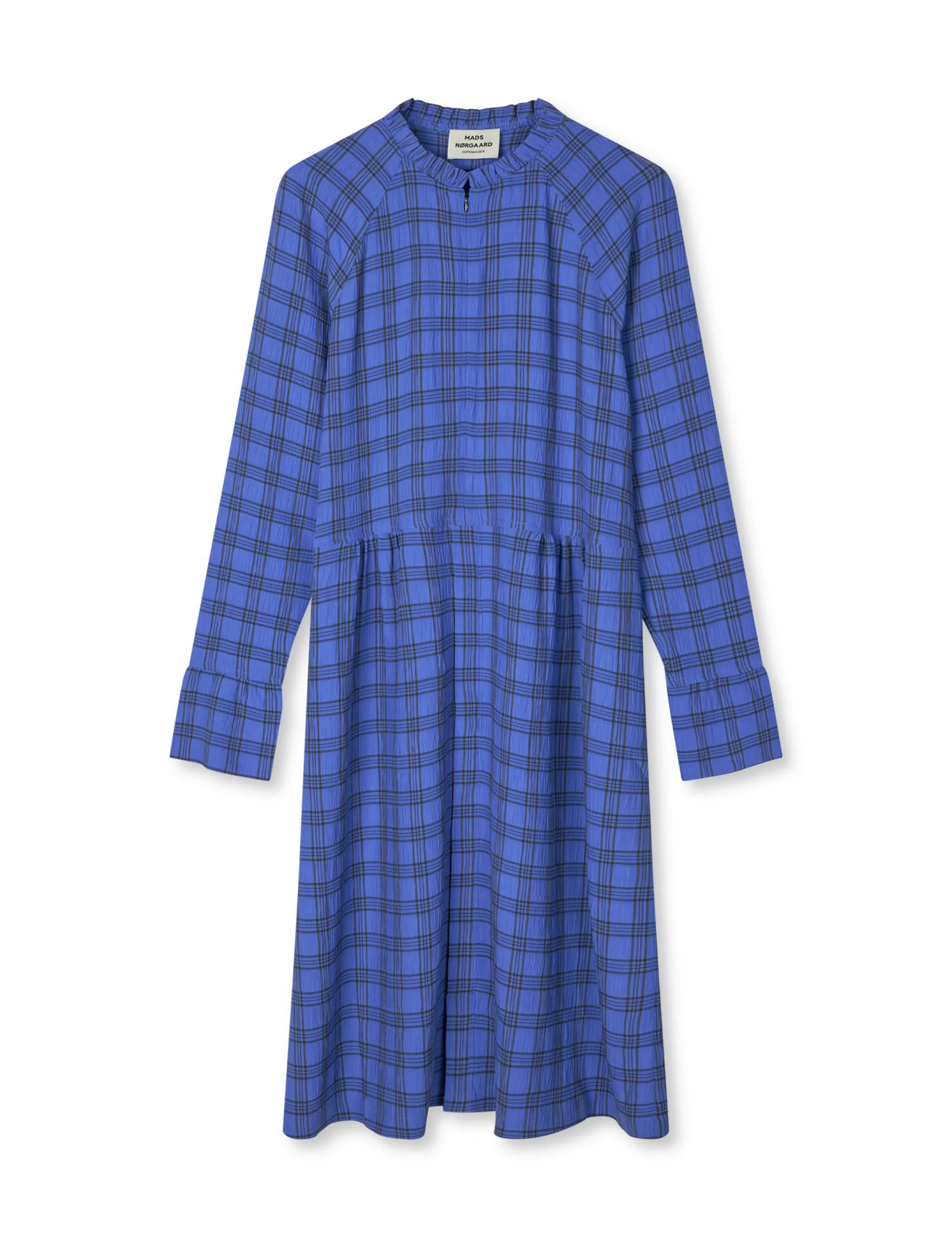 MADS NØRGAARD Check Pop Dupina Dress Amparo Blue Check Clearance