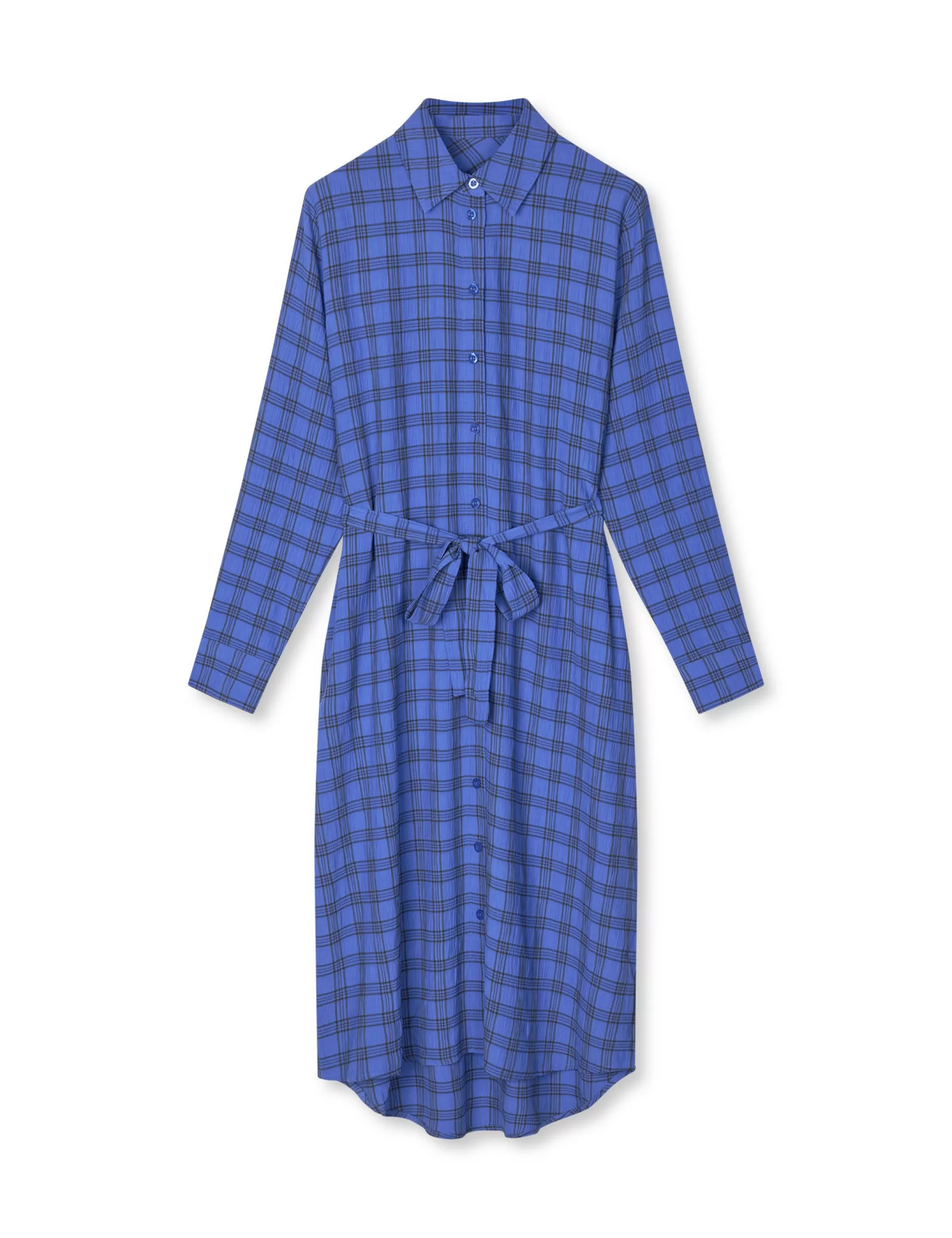 MADS NØRGAARD Check Pop Zina Dress Amparo Blue Check New