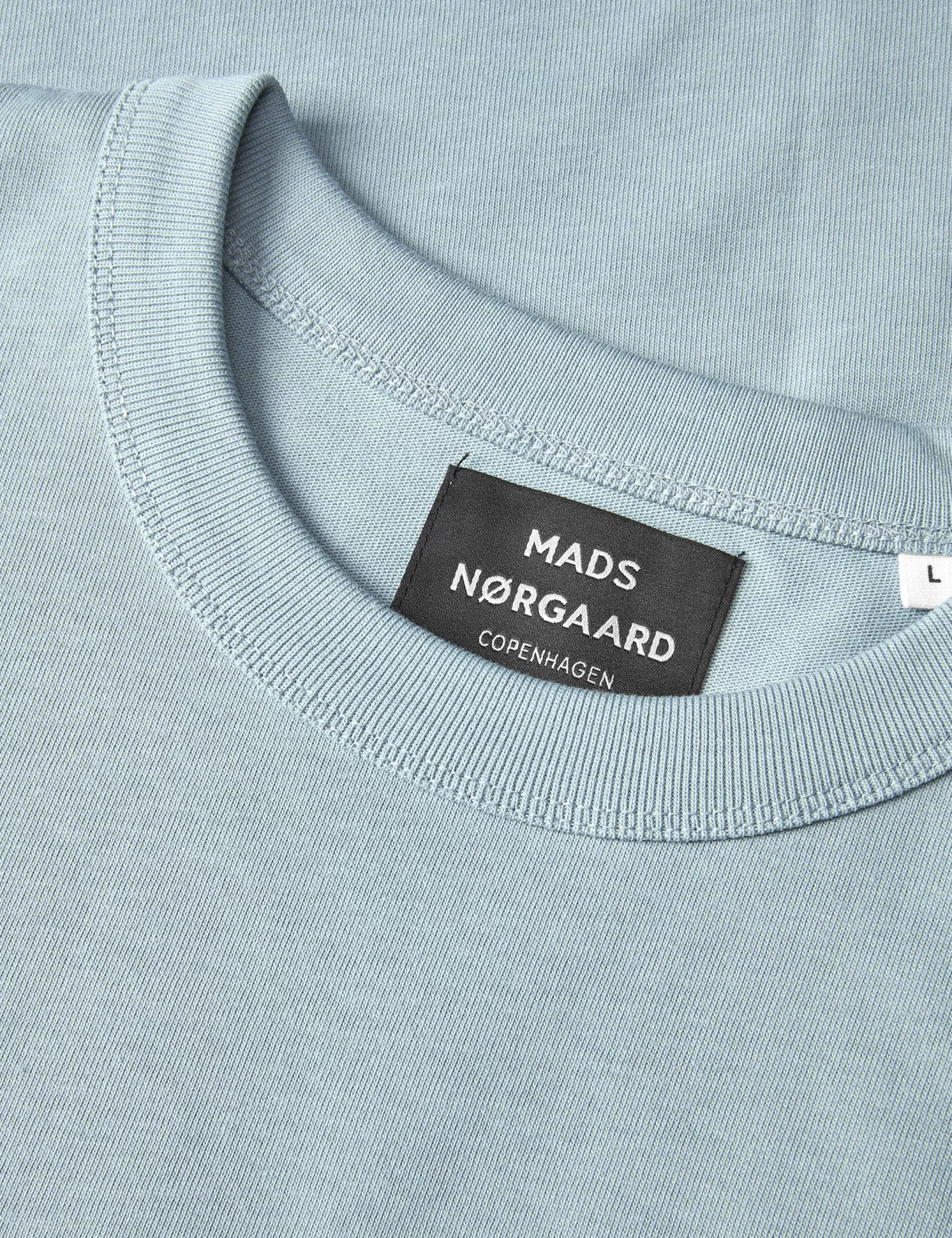 MADS NØRGAARD Combed Jersey Thorbjørn B Tee Slate Shop