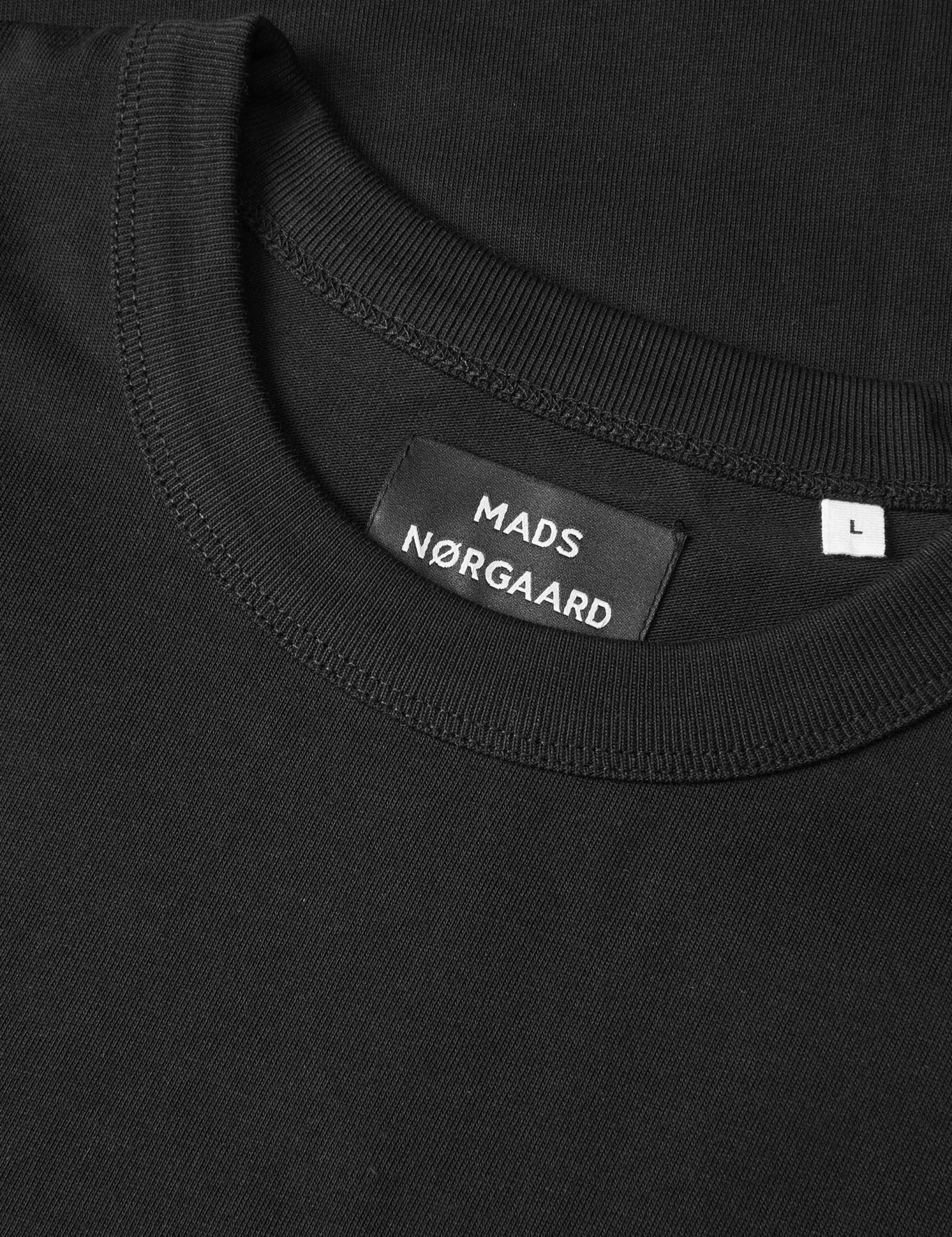 MADS NØRGAARD Combed Jersey Thorbjørn B Tee Black Sale