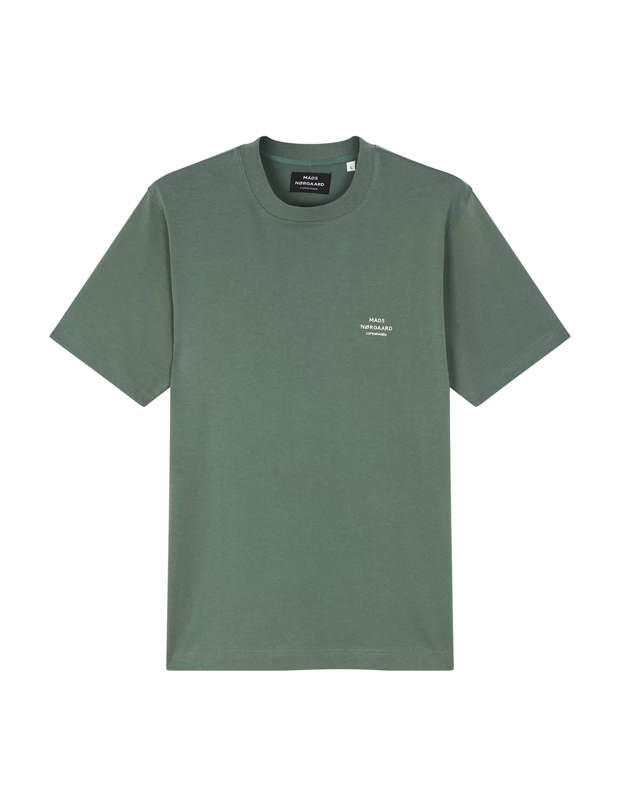 MADS NØRGAARD Cotton Jersey Frode Emb Logo Tee Duck Green Fashion