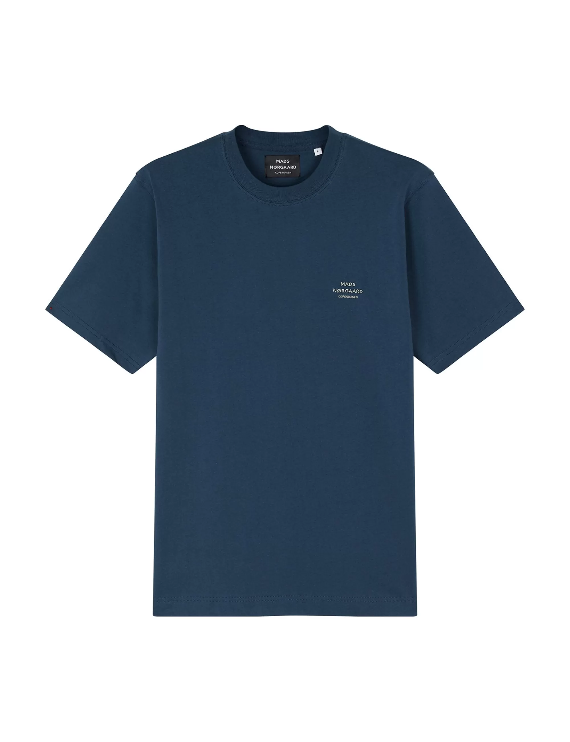 MADS NØRGAARD Cotton Jersey Frode Emb Logo Tee Midnight Navy Fashion