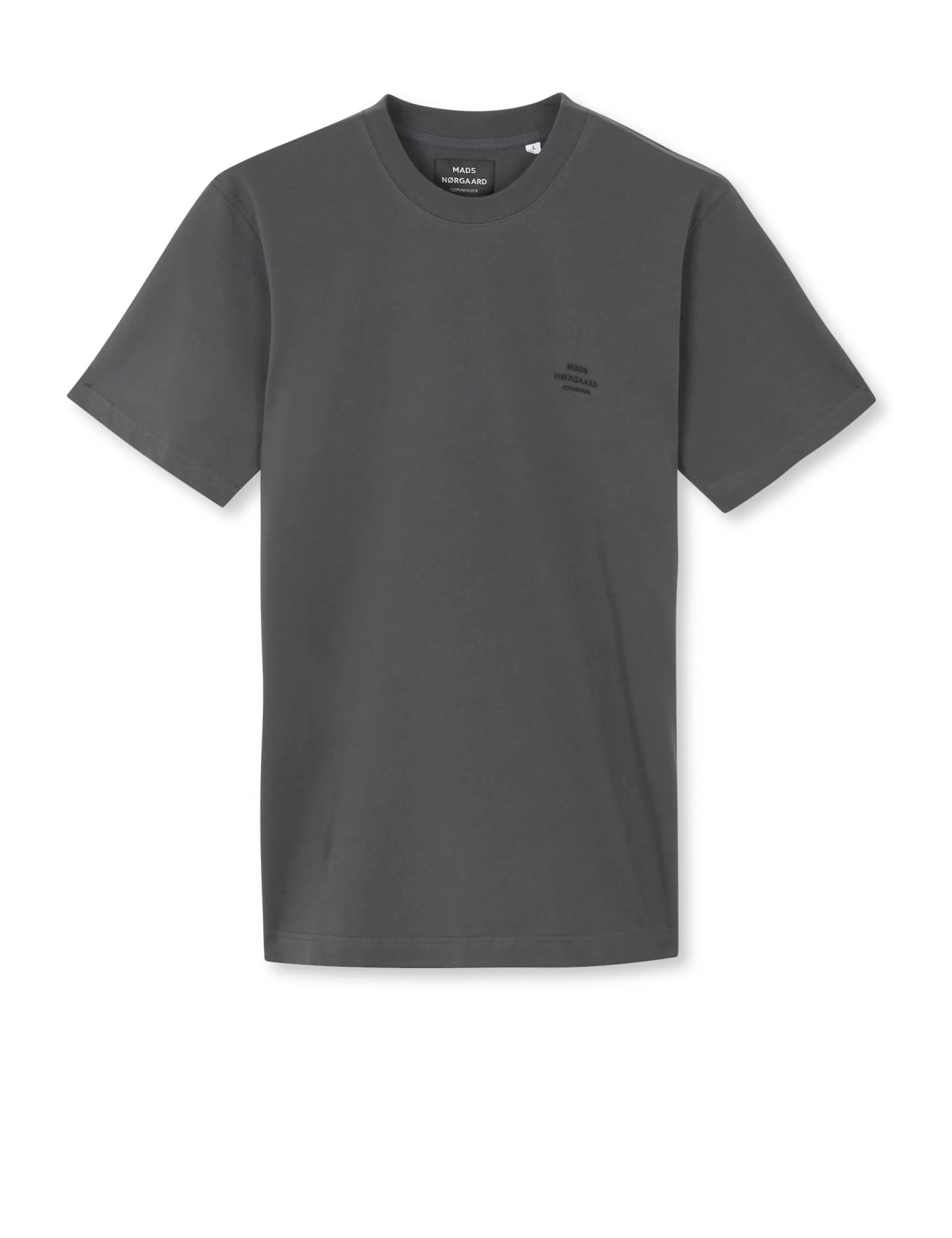 MADS NØRGAARD Cotton Jersey Frode Emb Logo Tee Black Oyster Best