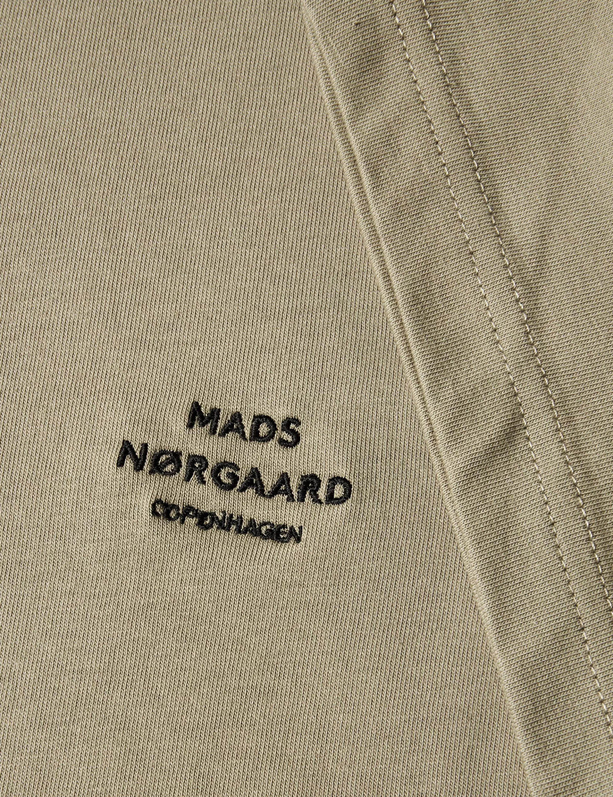 MADS NØRGAARD Cotton Jersey Frode Emb Logo Tee Silver Sage Flash Sale