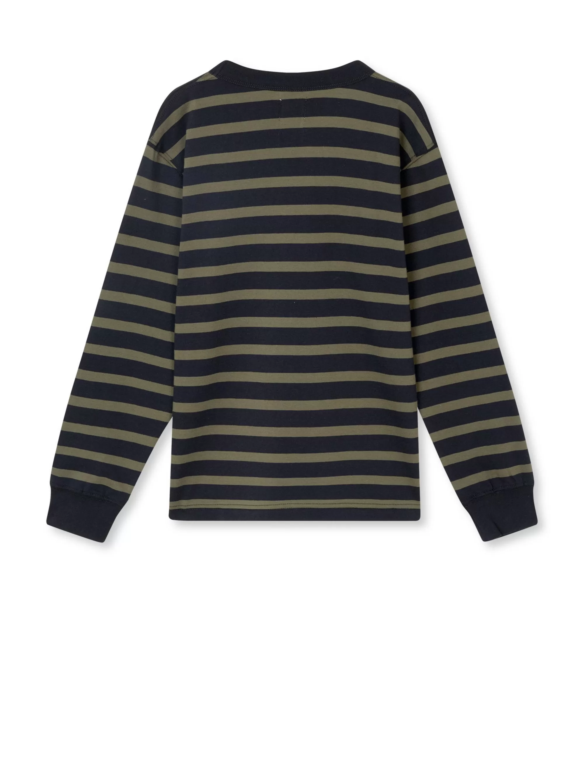 MADS NØRGAARD Cotton Jersey Stripe Carlito Tee LS Kalamata/Jet Black Online