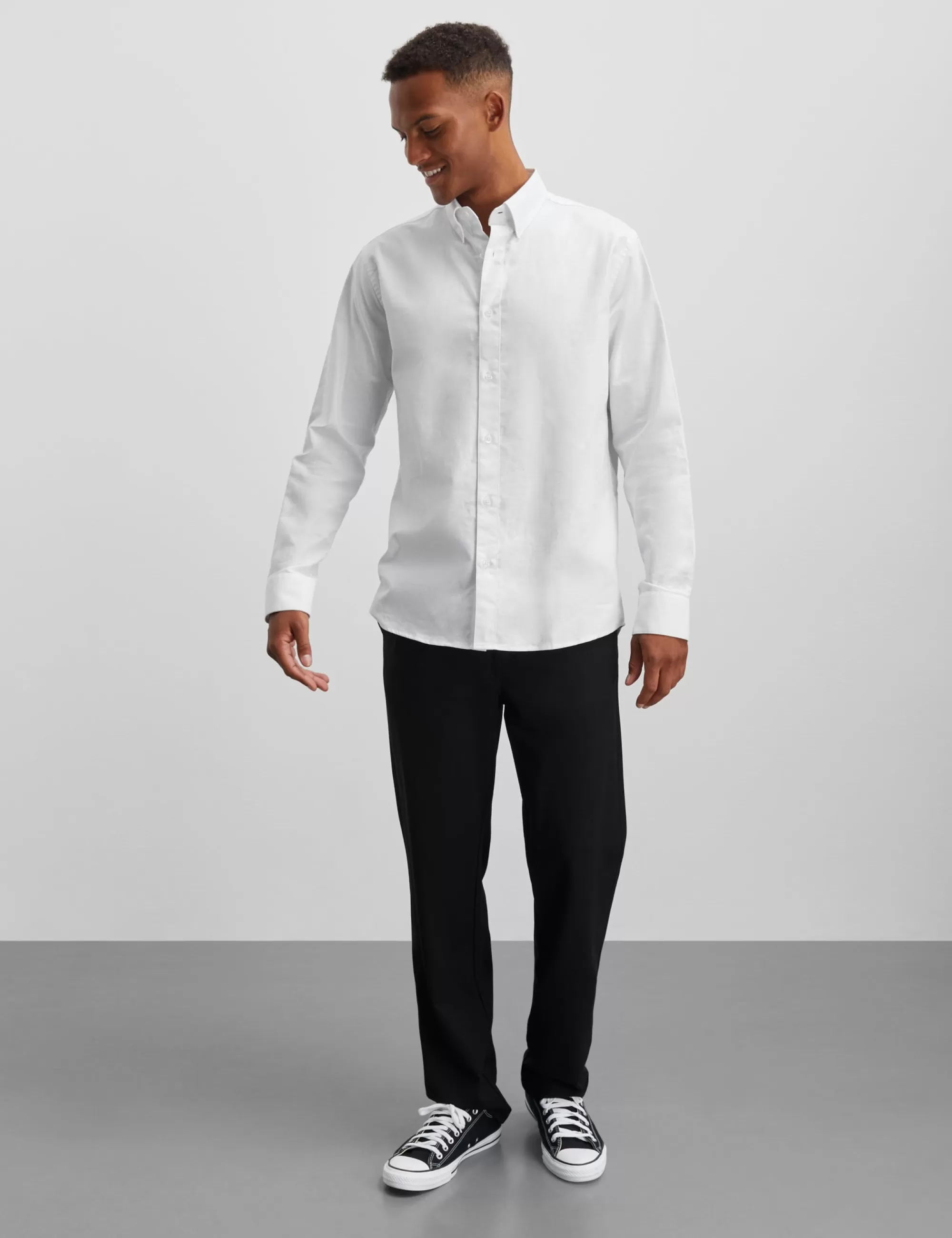 MADS NØRGAARD Cotton Oxford Sune Shirt BD White Discount