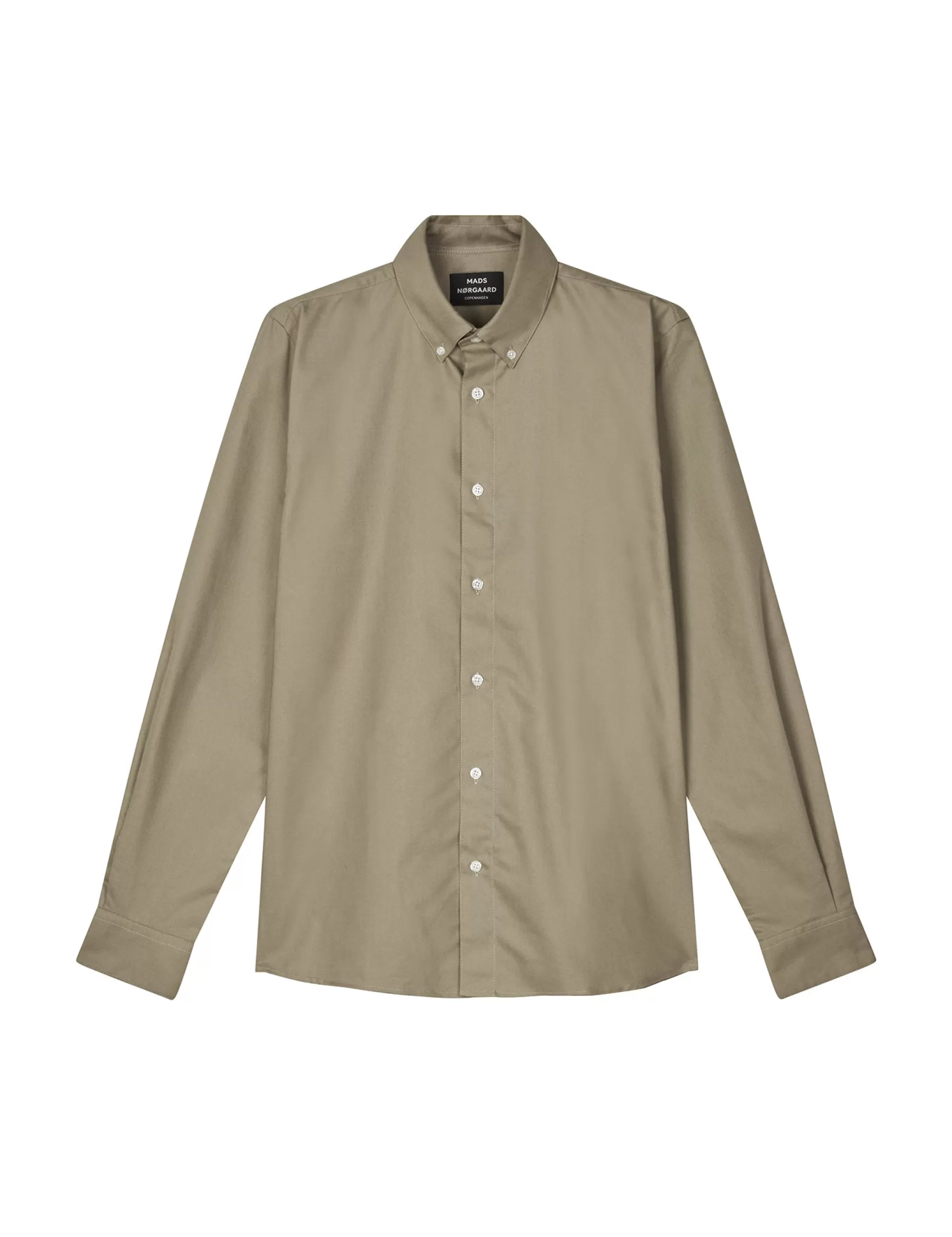 MADS NØRGAARD Cotton Oxford Sune Shirt BD Silver Sage Online