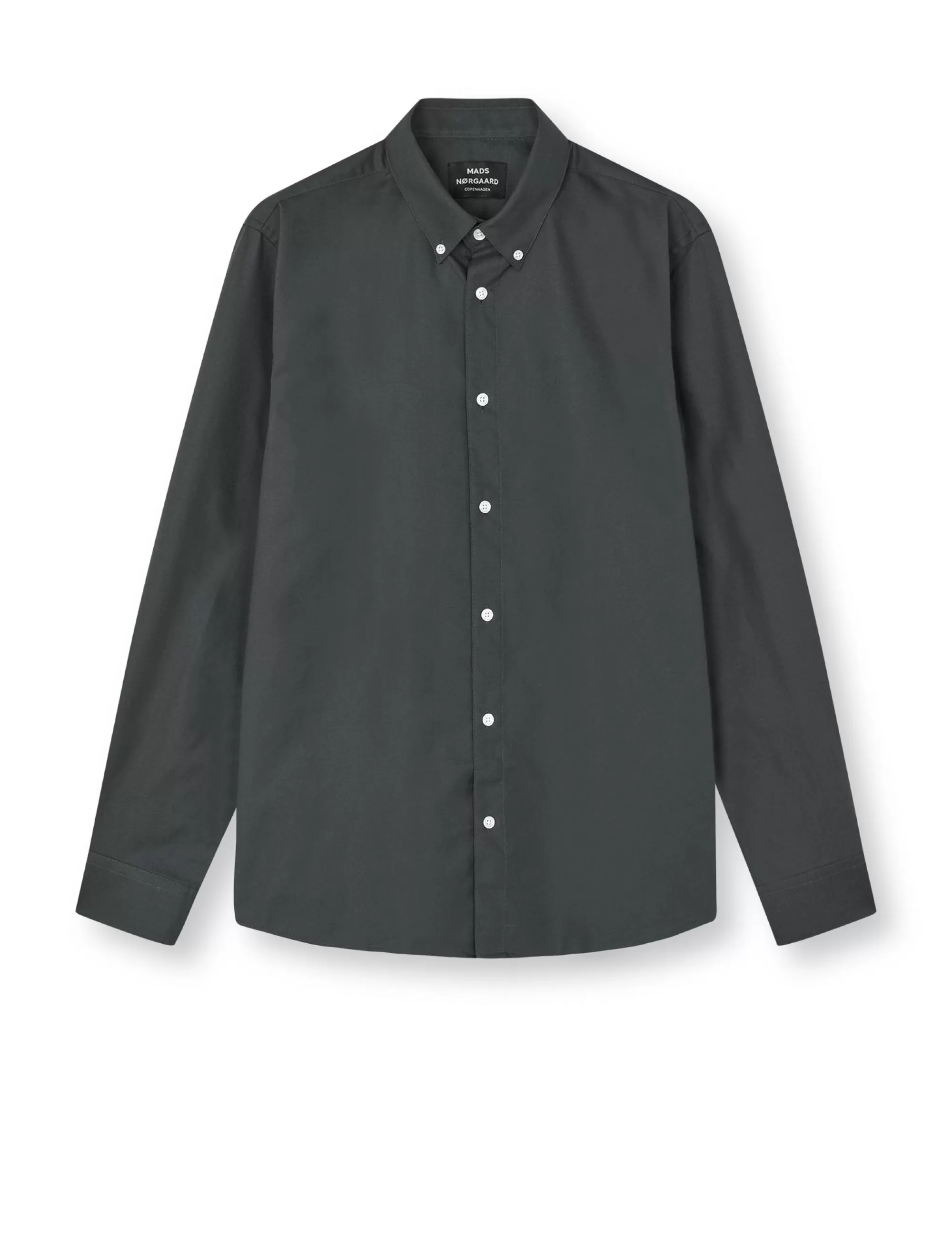 MADS NØRGAARD Cotton Oxford Sune Shirt BD Black Oyster Outlet