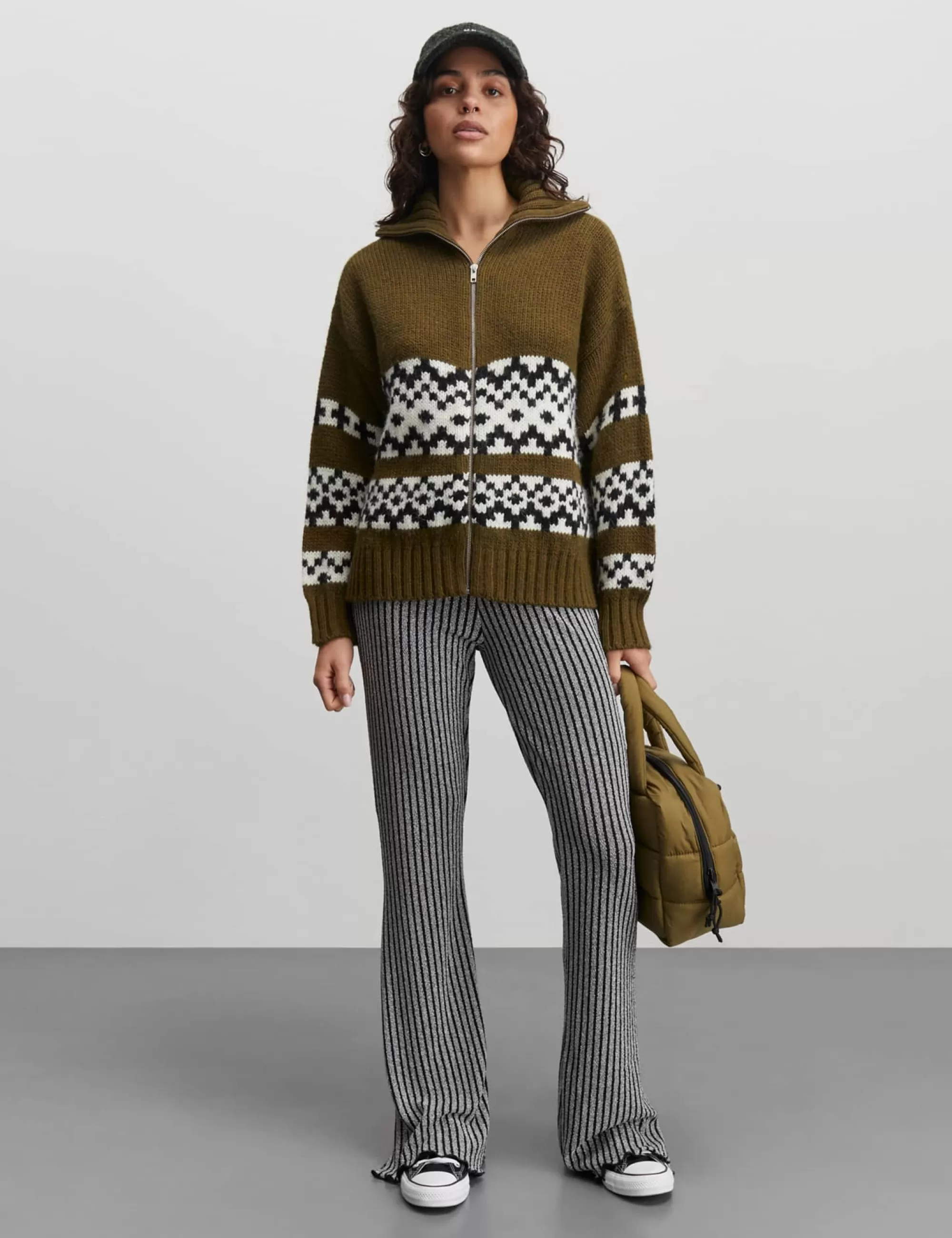 MADS NØRGAARD Crash Bjork Cardigan Martini Olive Flash Sale