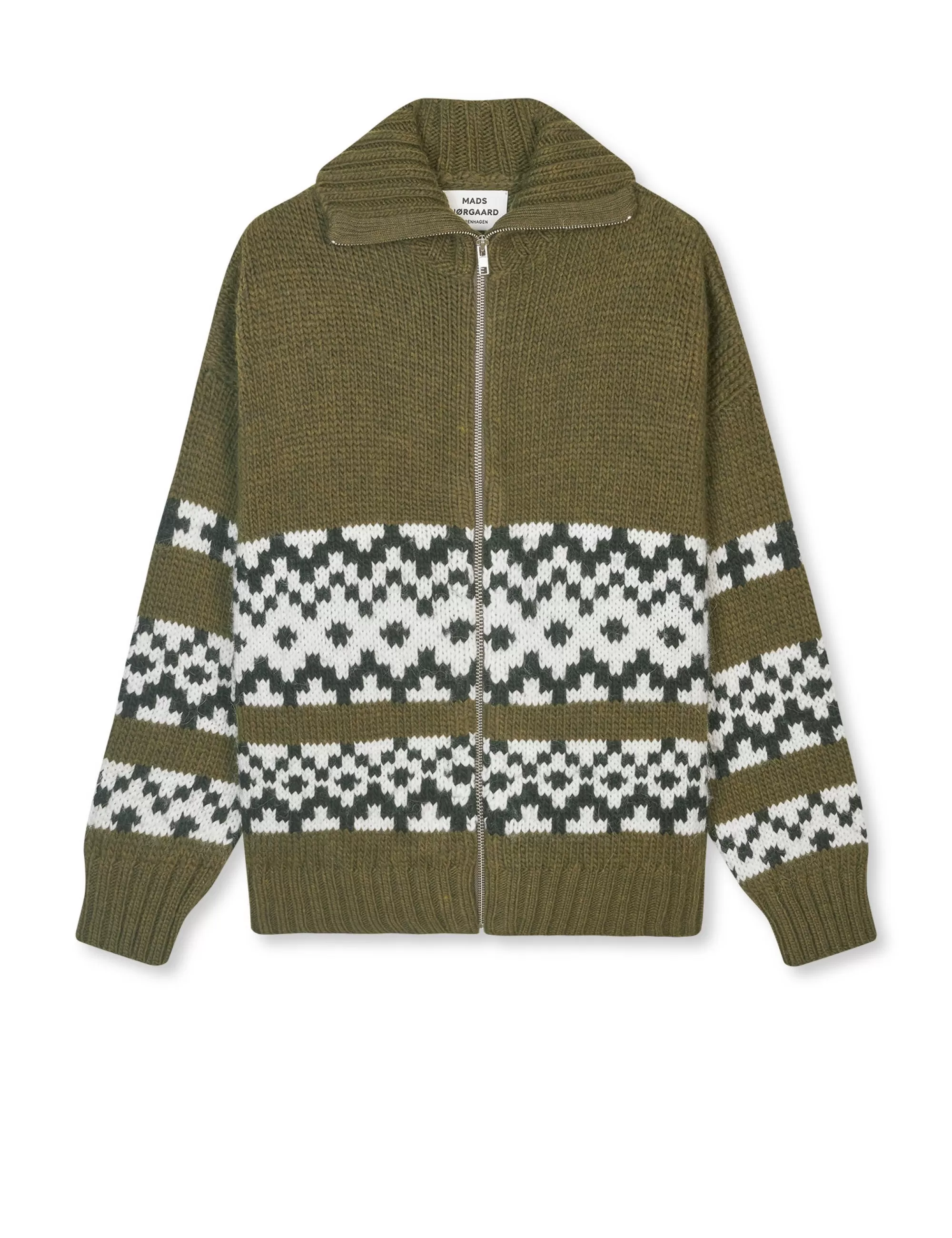 MADS NØRGAARD Crash Bjork Cardigan Martini Olive Flash Sale