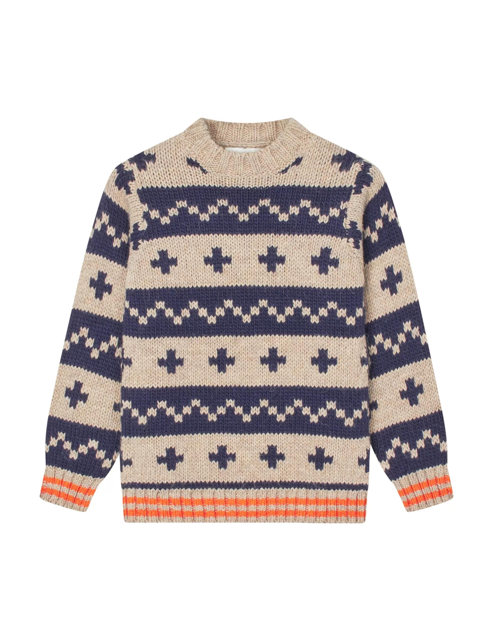 MADS NØRGAARD Crash Keldino Reykavik Sweater Nature Mel/Deep Well Shop