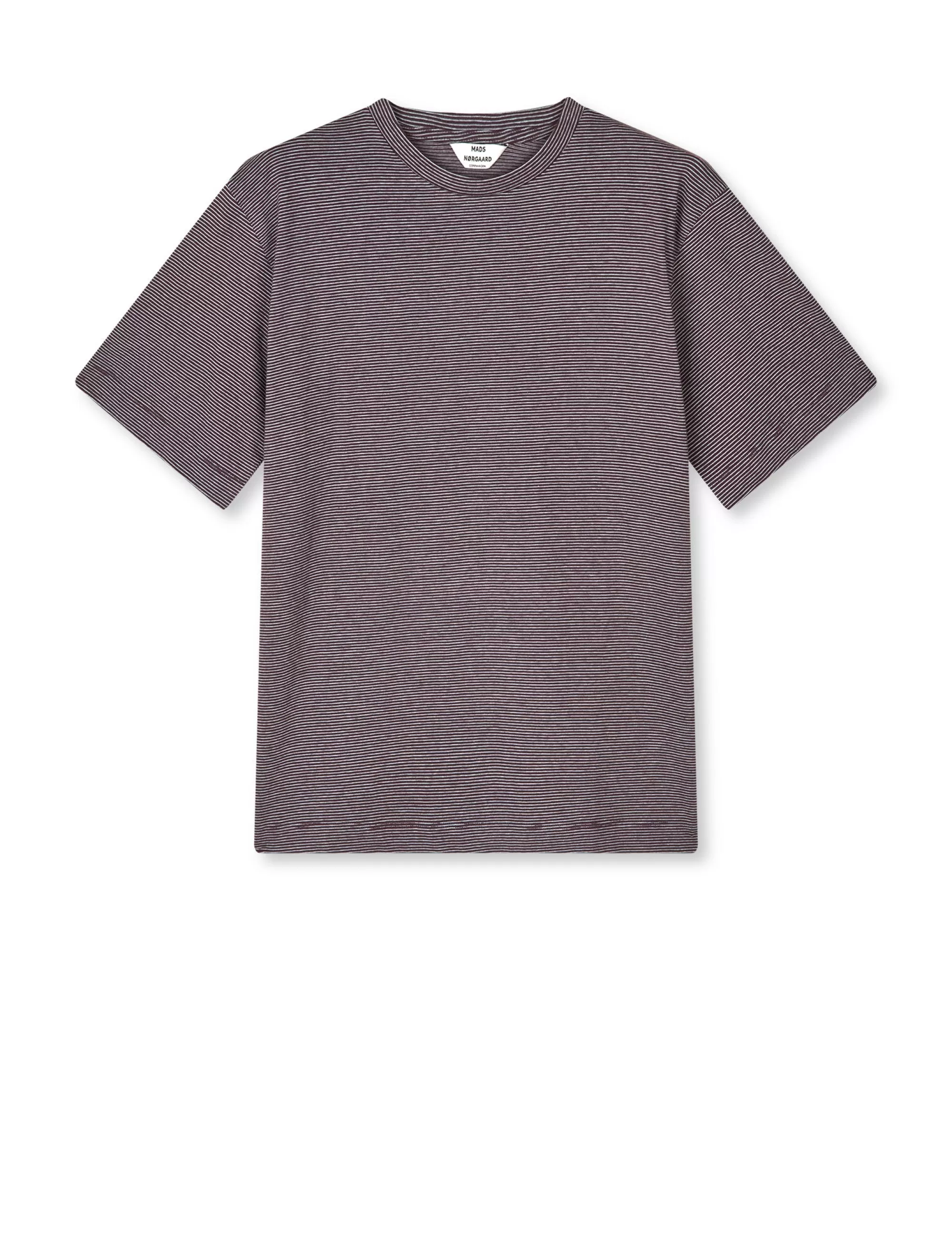 MADS NØRGAARD Crisp Jersey Dassel Tee Plum Perfect/Iced Aqua New