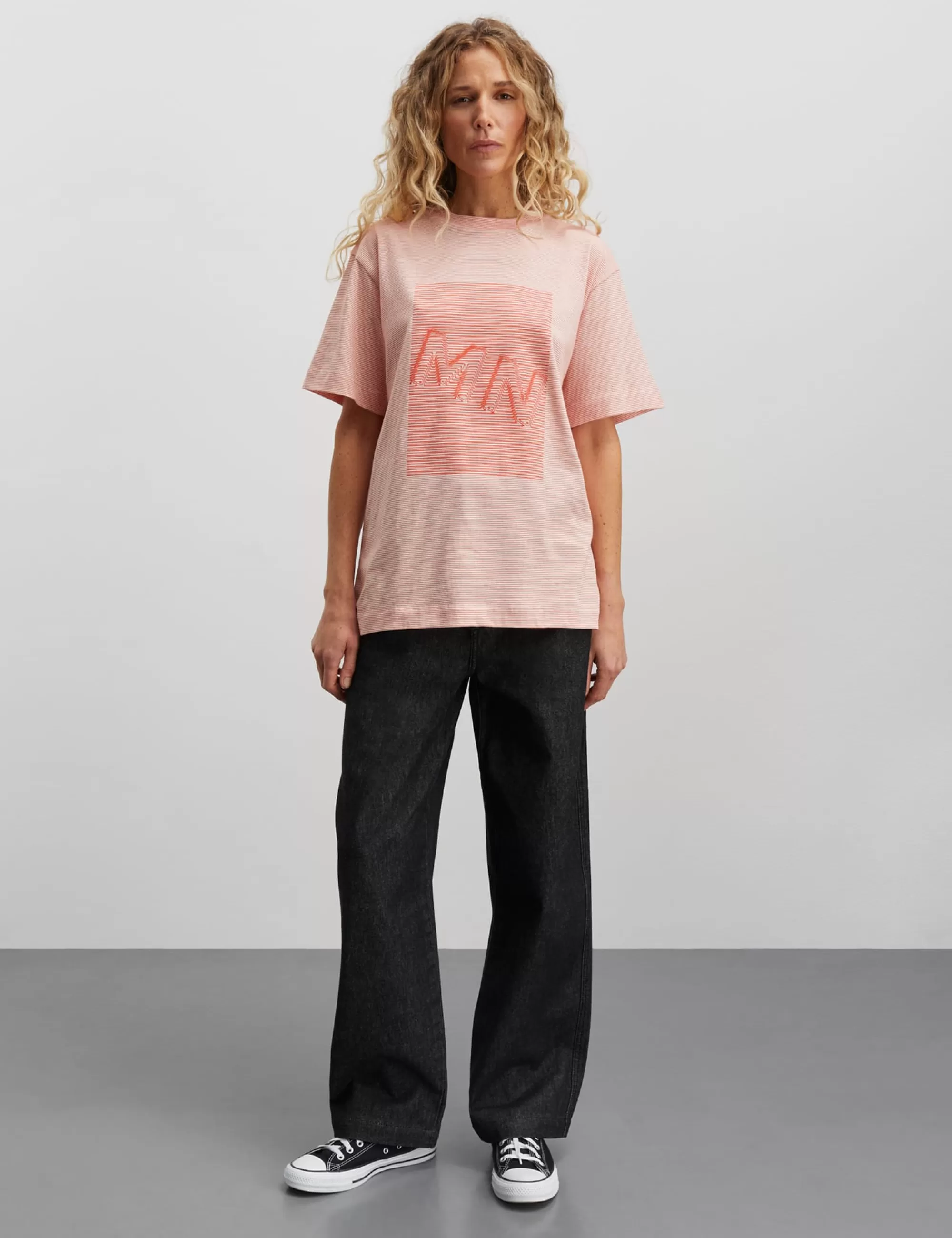 MADS NØRGAARD Crisp Jersey Dassel Tee Cherry Tomato/Vanilla Ice Store