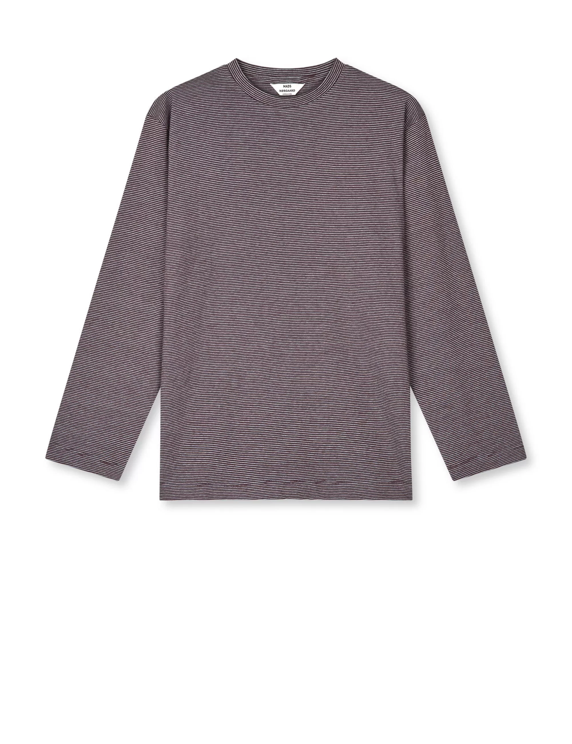 MADS NØRGAARD Crisp Jersey Jerry Tee LS Plum Perfect/Iced Aqua Outlet