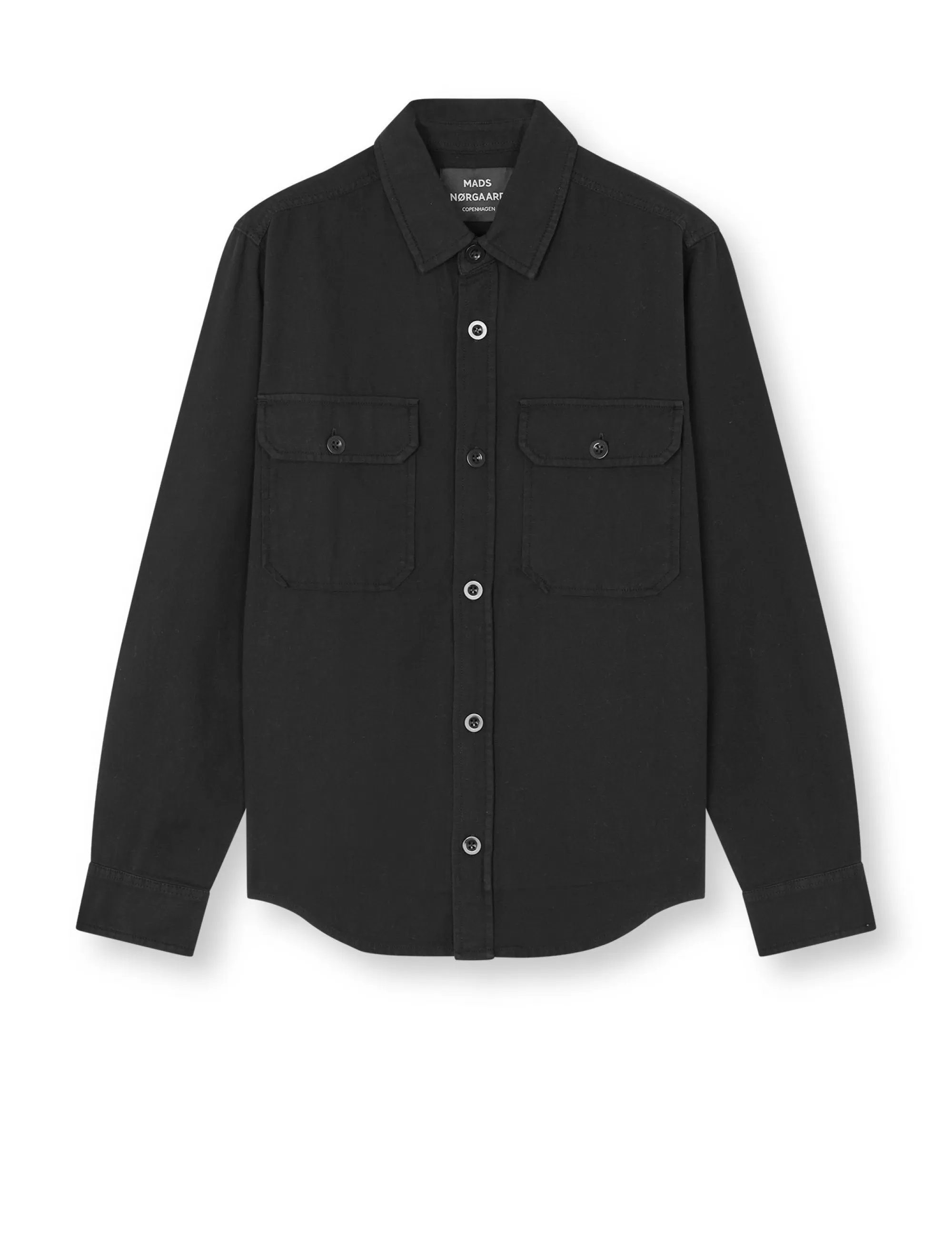 MADS NØRGAARD Dyed Canvas Skyler Shirt Black Cheap