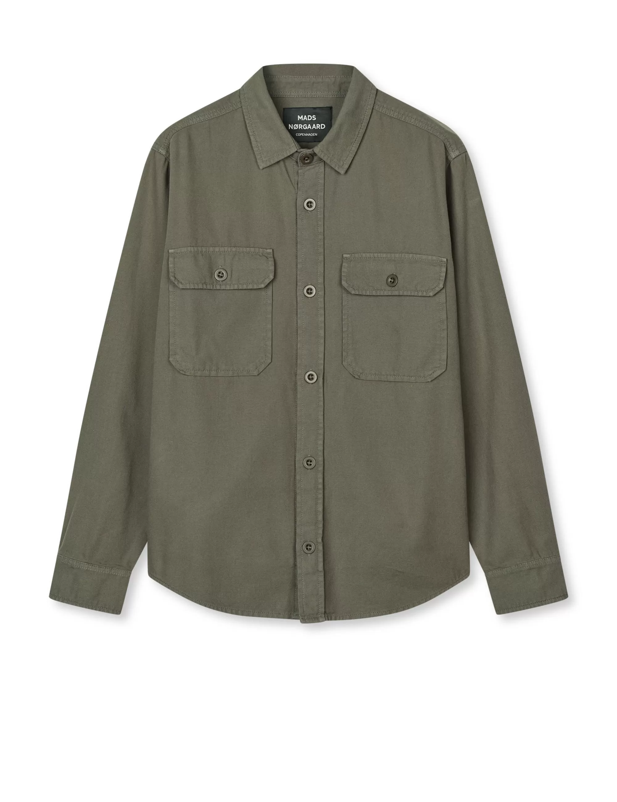 MADS NØRGAARD Dyed Canvas Skyler Shirt Bungee Cord Cheap