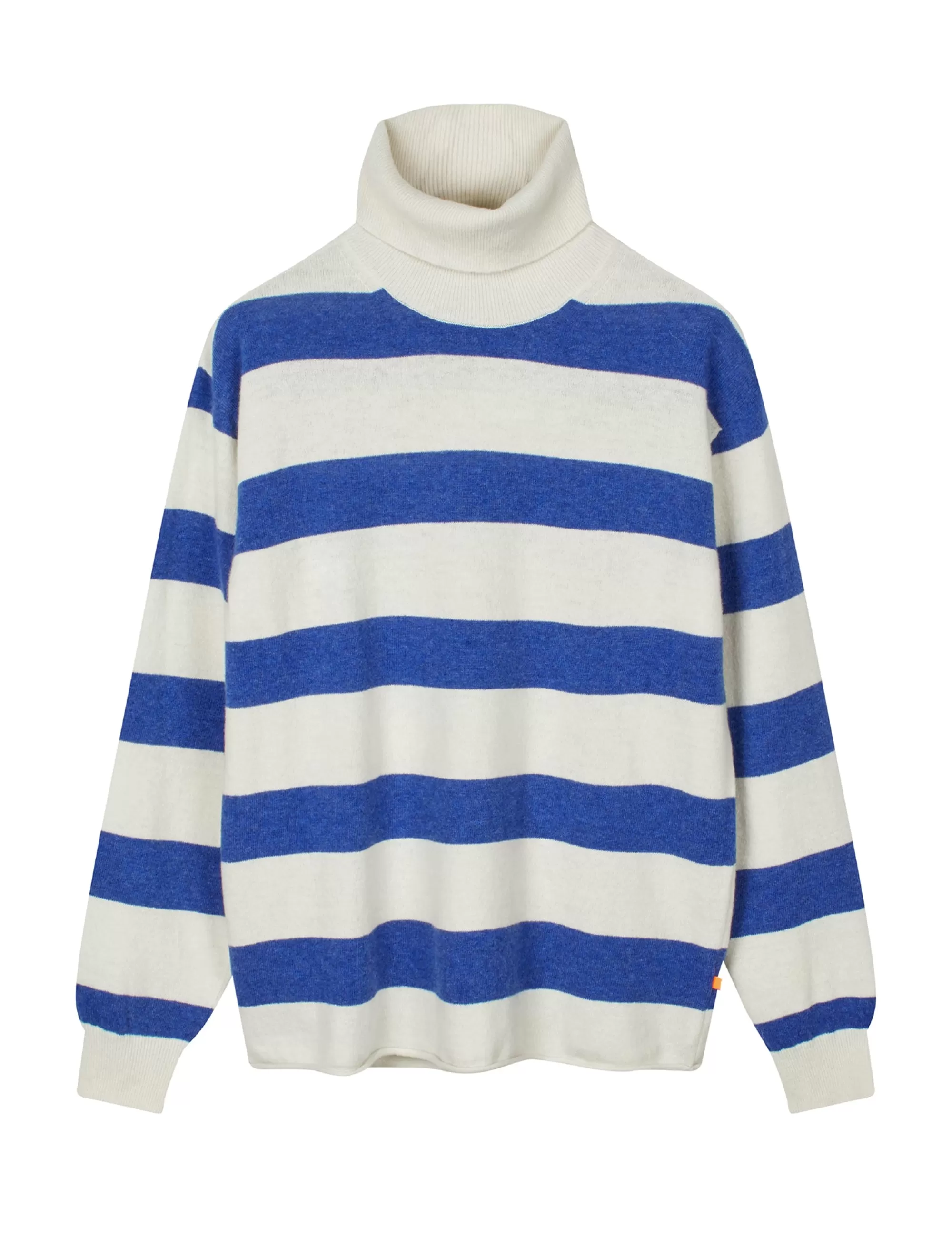 MADS NØRGAARD Eco Wool Stripe Kally Sweater Amparo Blue/Winter White Fashion