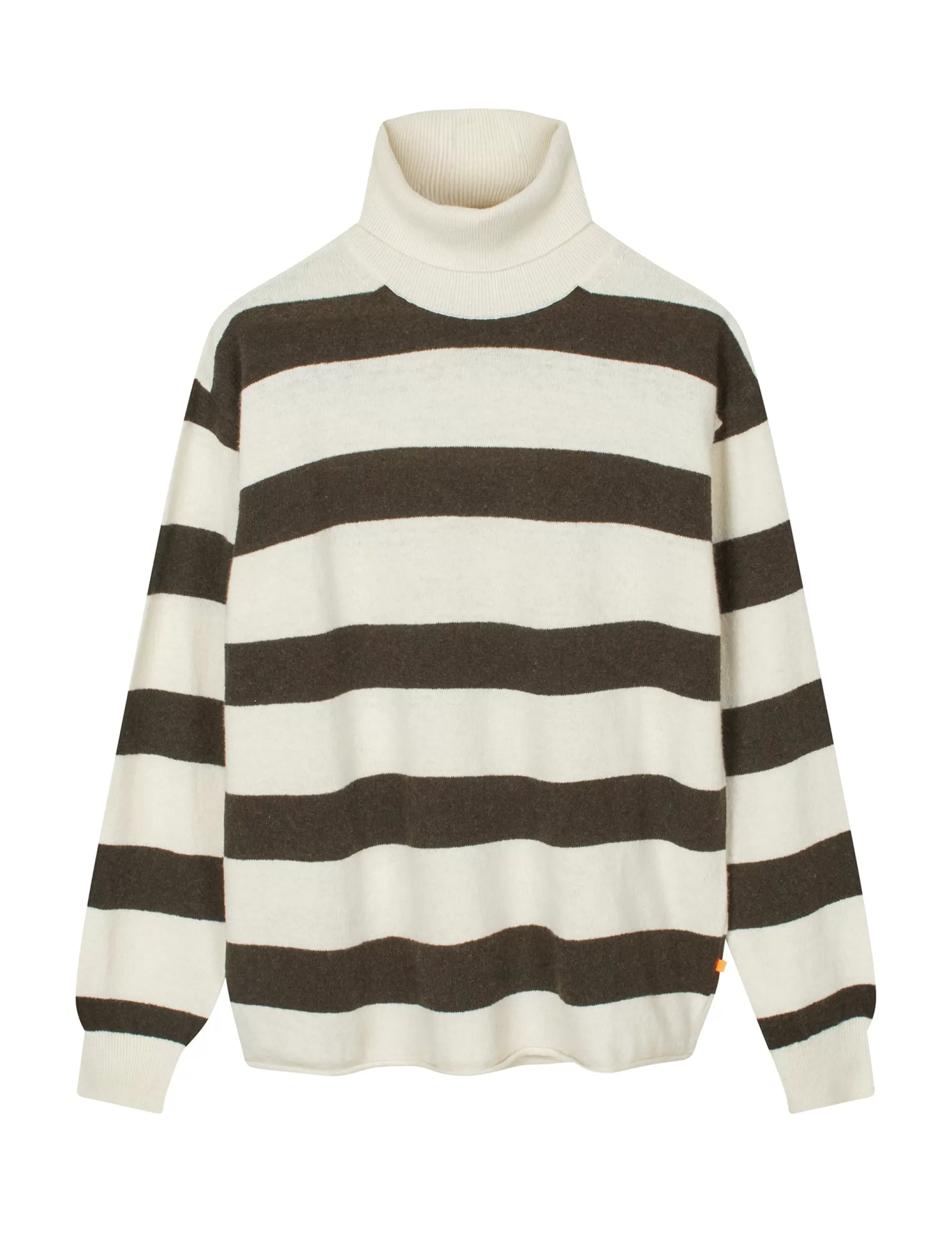 MADS NØRGAARD Eco Wool Stripe Kally Sweater Turkish Coffee/Winter White Hot