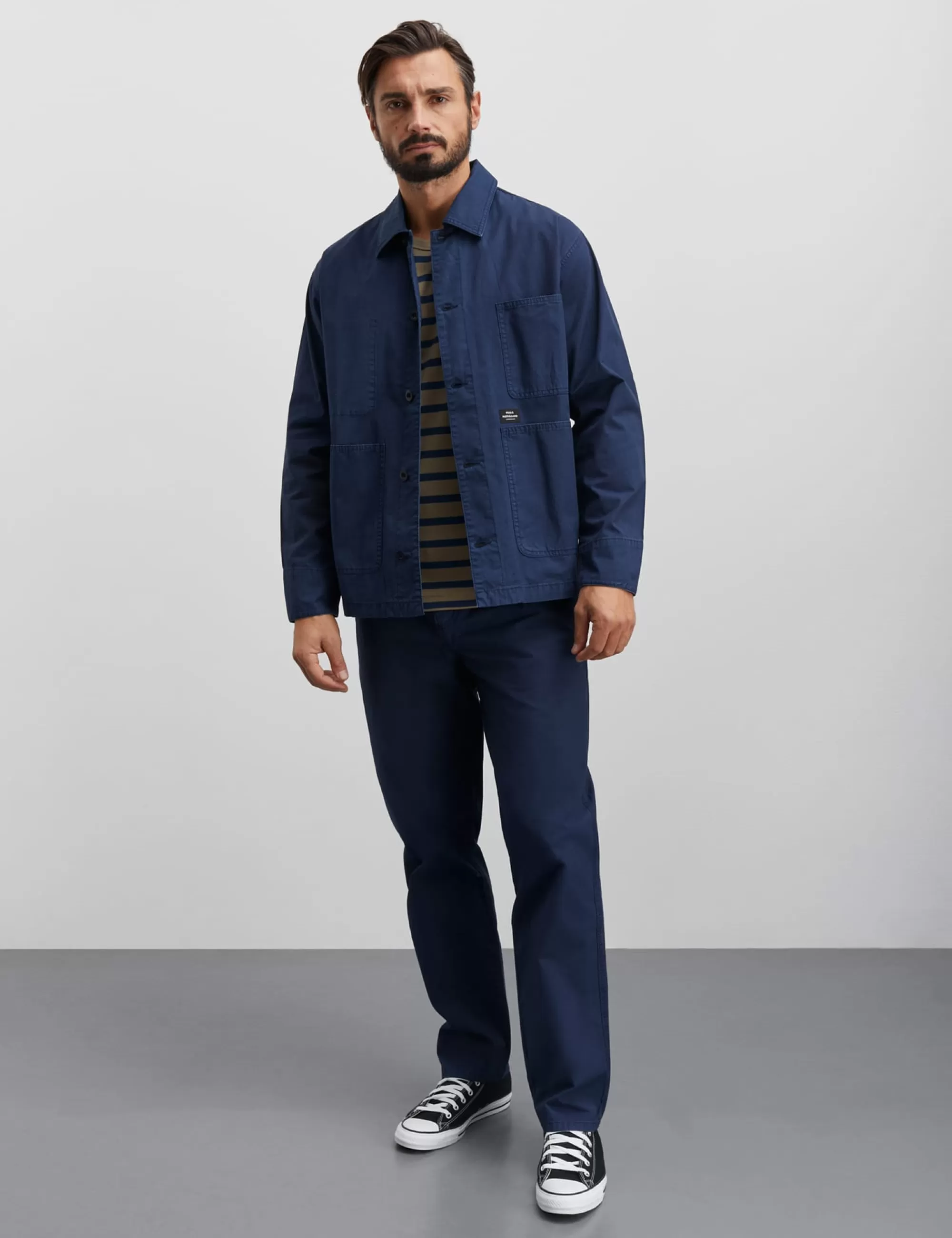 MADS NØRGAARD Fine Twill Hektor Pants Midnight Navy Best