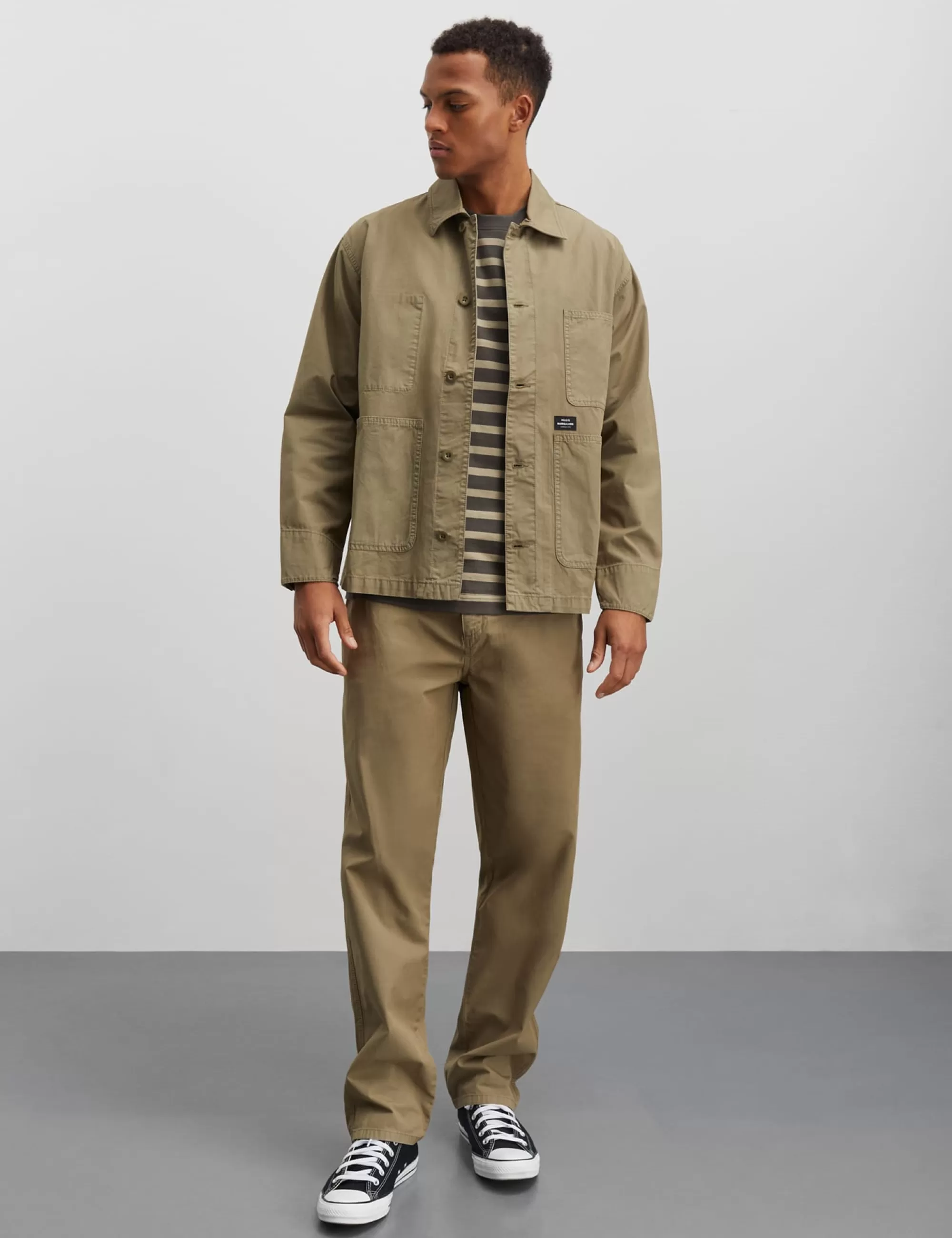 MADS NØRGAARD Fine Twill Chore Jacket Silver Sage Best