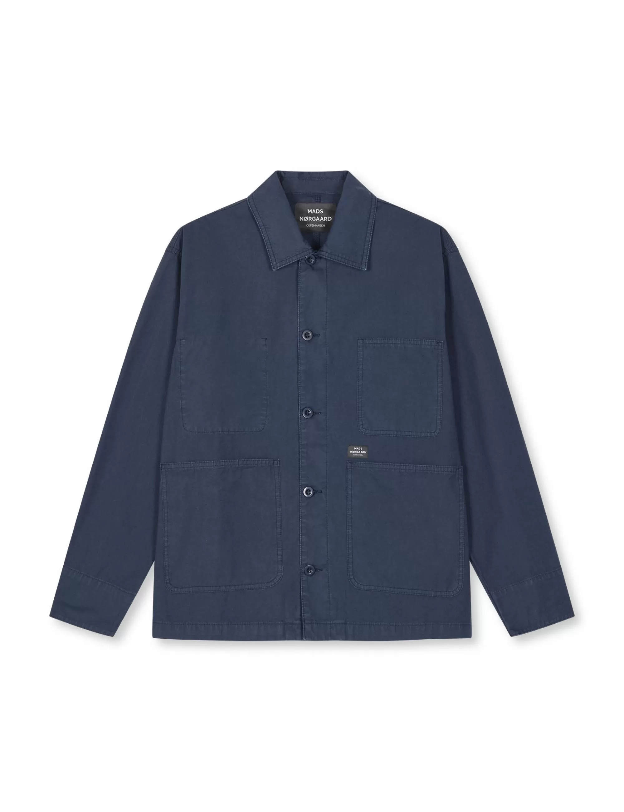 MADS NØRGAARD Fine Twill Chore Jacket Midnight Navy Shop