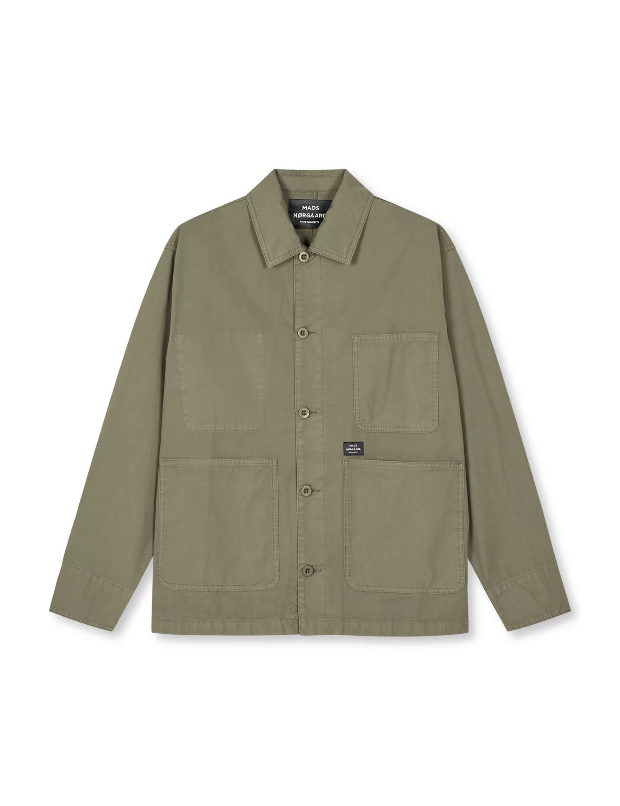 MADS NØRGAARD Fine Twill Chore Jacket Silver Sage Best