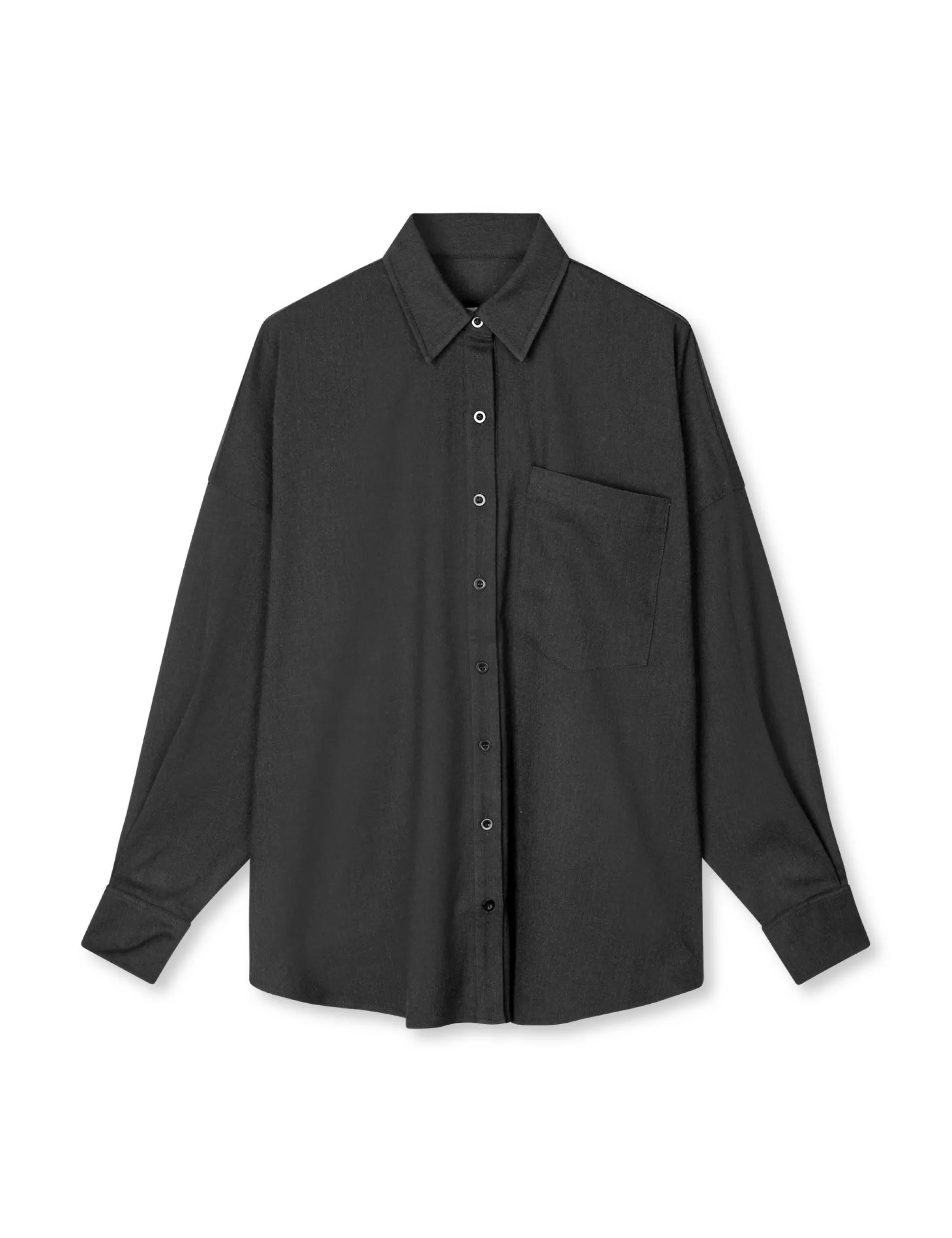 MADS NØRGAARD Fulva Nicky Shirt Dark Grey Melange New