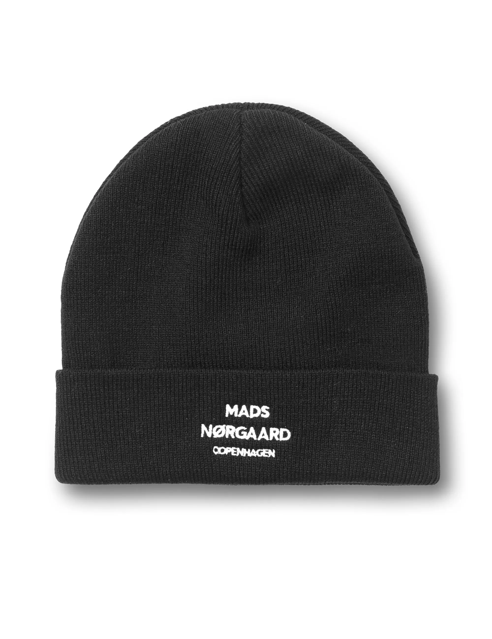 MADS NØRGAARD Isak Logo Ambas Beanie Black Outlet