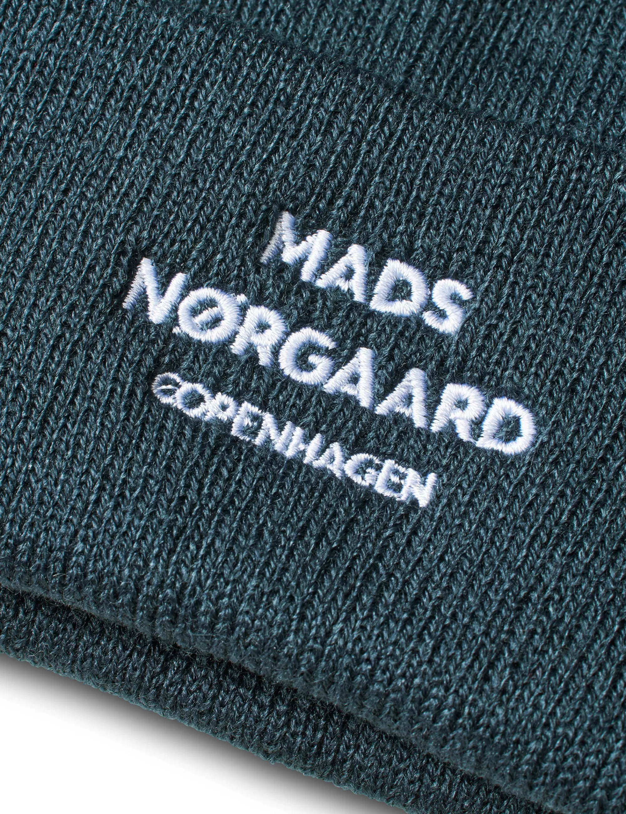 MADS NØRGAARD Isak Logo Ambas Beanie Midnight Navy New