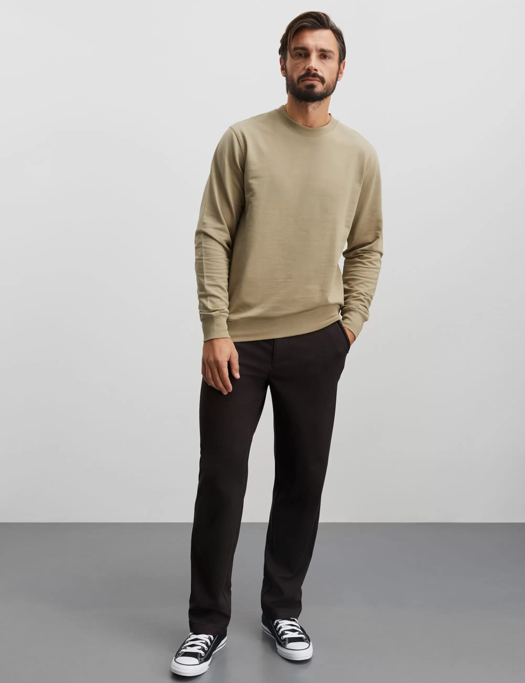 MADS NØRGAARD Light Terry Asker Sweat Silver Sage Cheap