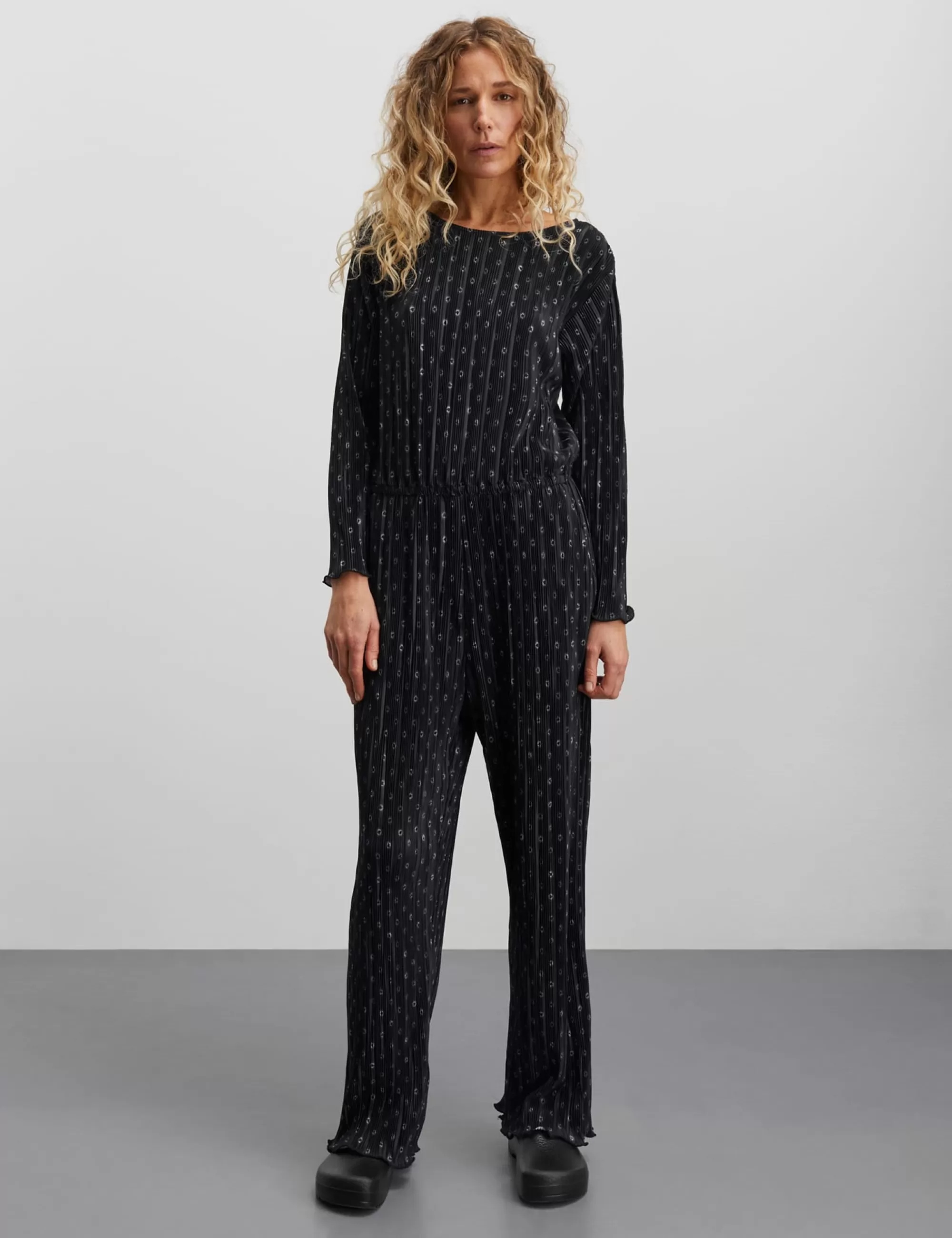 MADS NØRGAARD Luno Cava Jumpsuit AOP Scribble Dot AOP/Black Best Sale