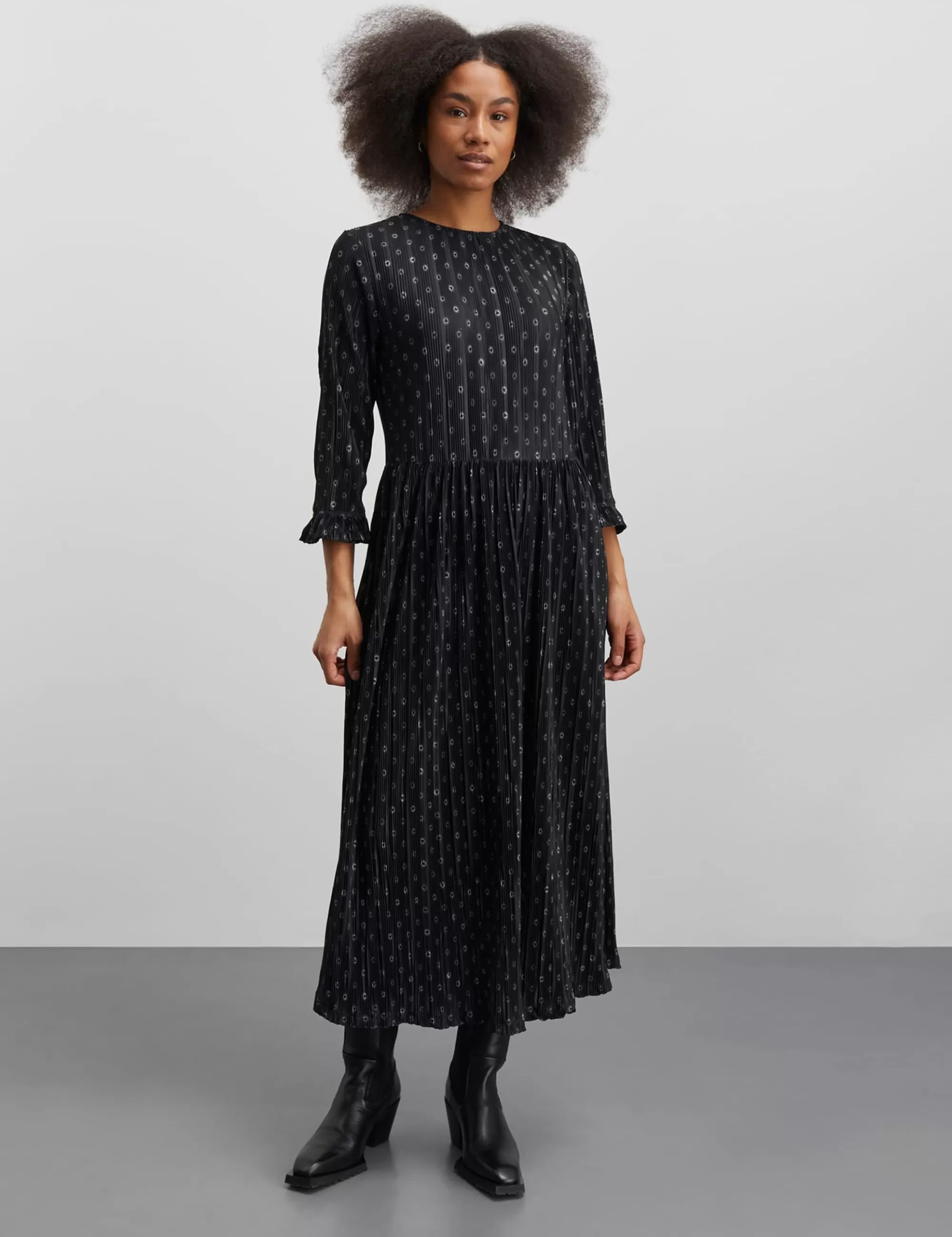 MADS NØRGAARD Luno Donny Dress AOP Scribble Dot AOP/Black Cheap