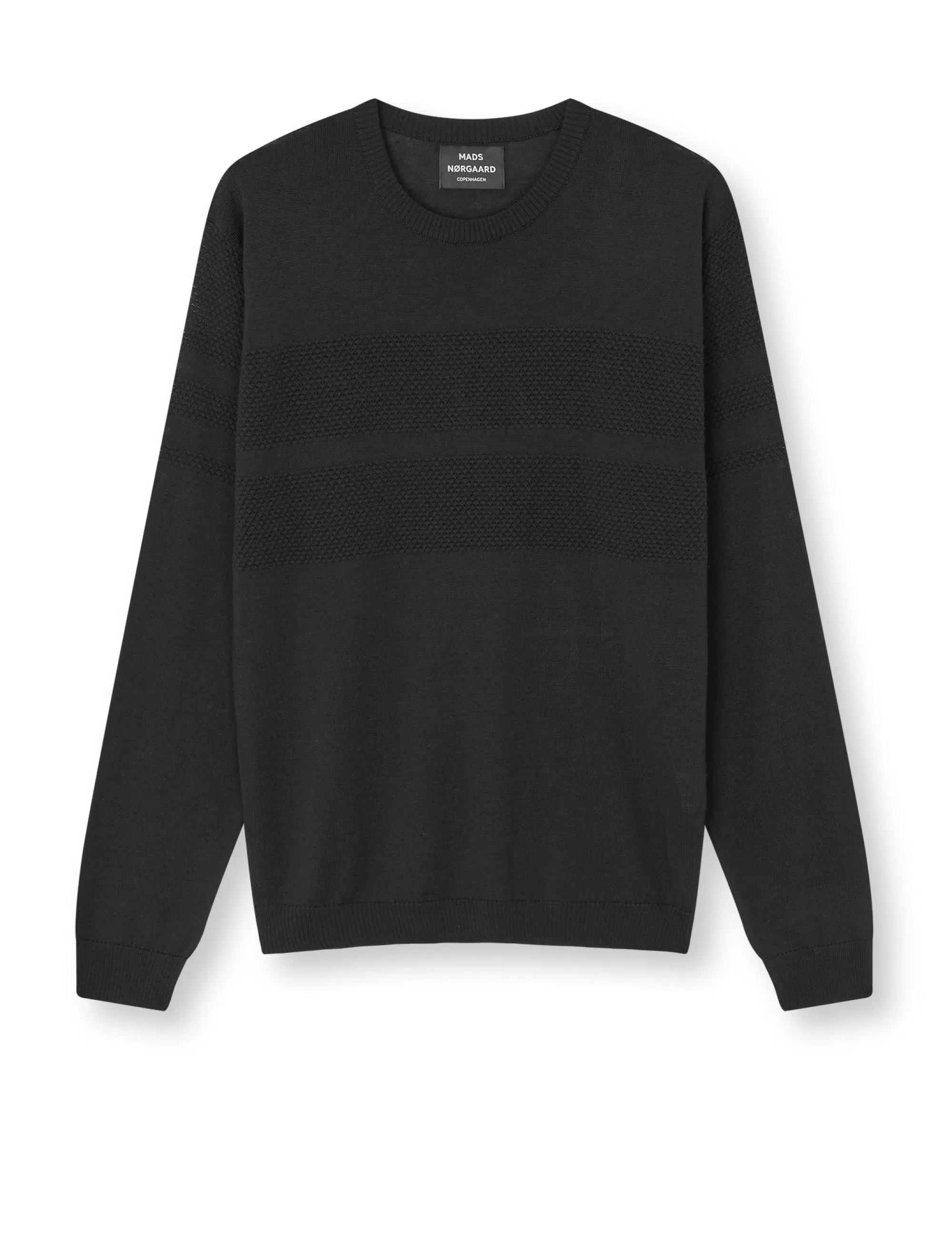 MADS NØRGAARD Merino Wool Klap Knit Black Best