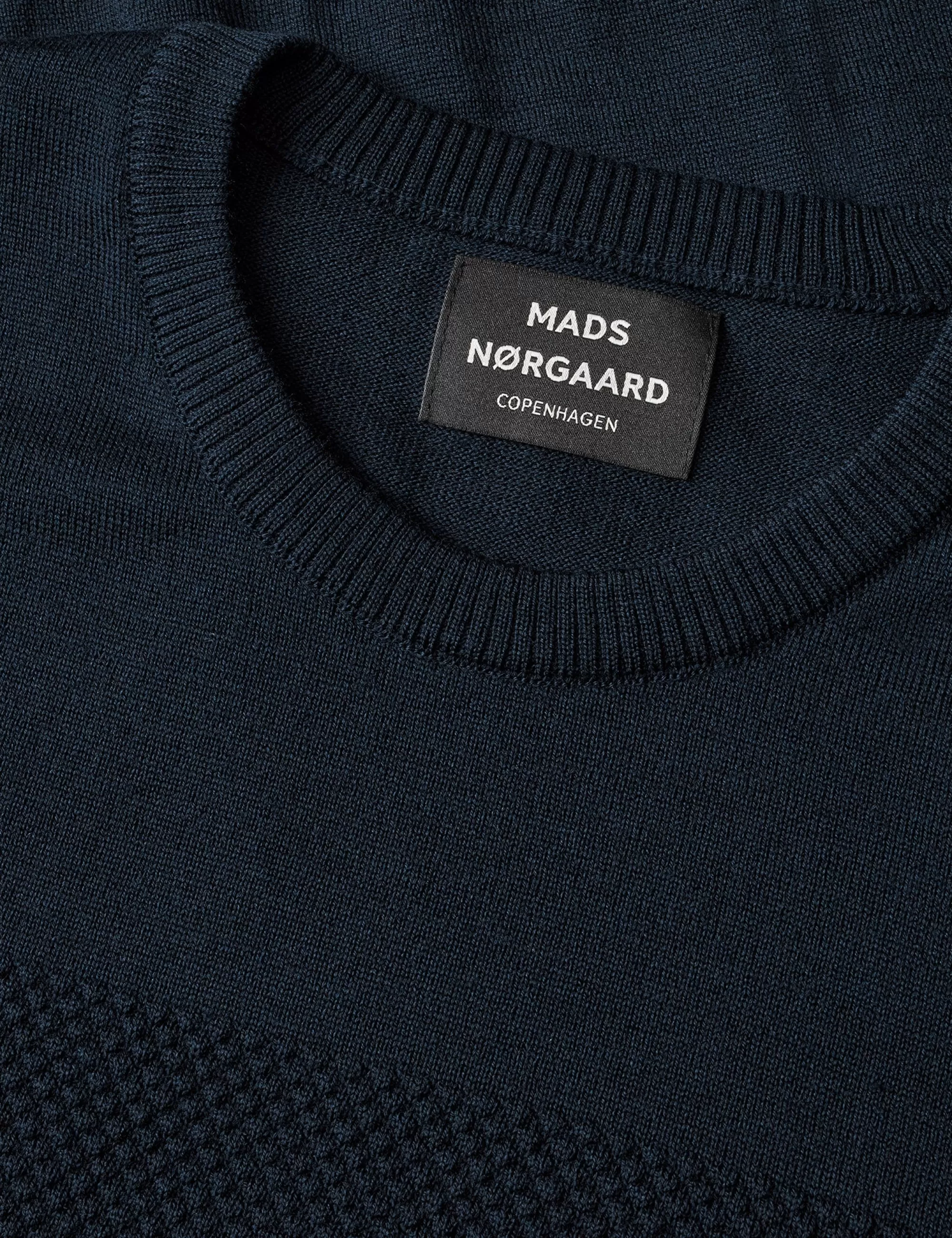 MADS NØRGAARD Merino Wool Klap Knit Sky Captain Flash Sale