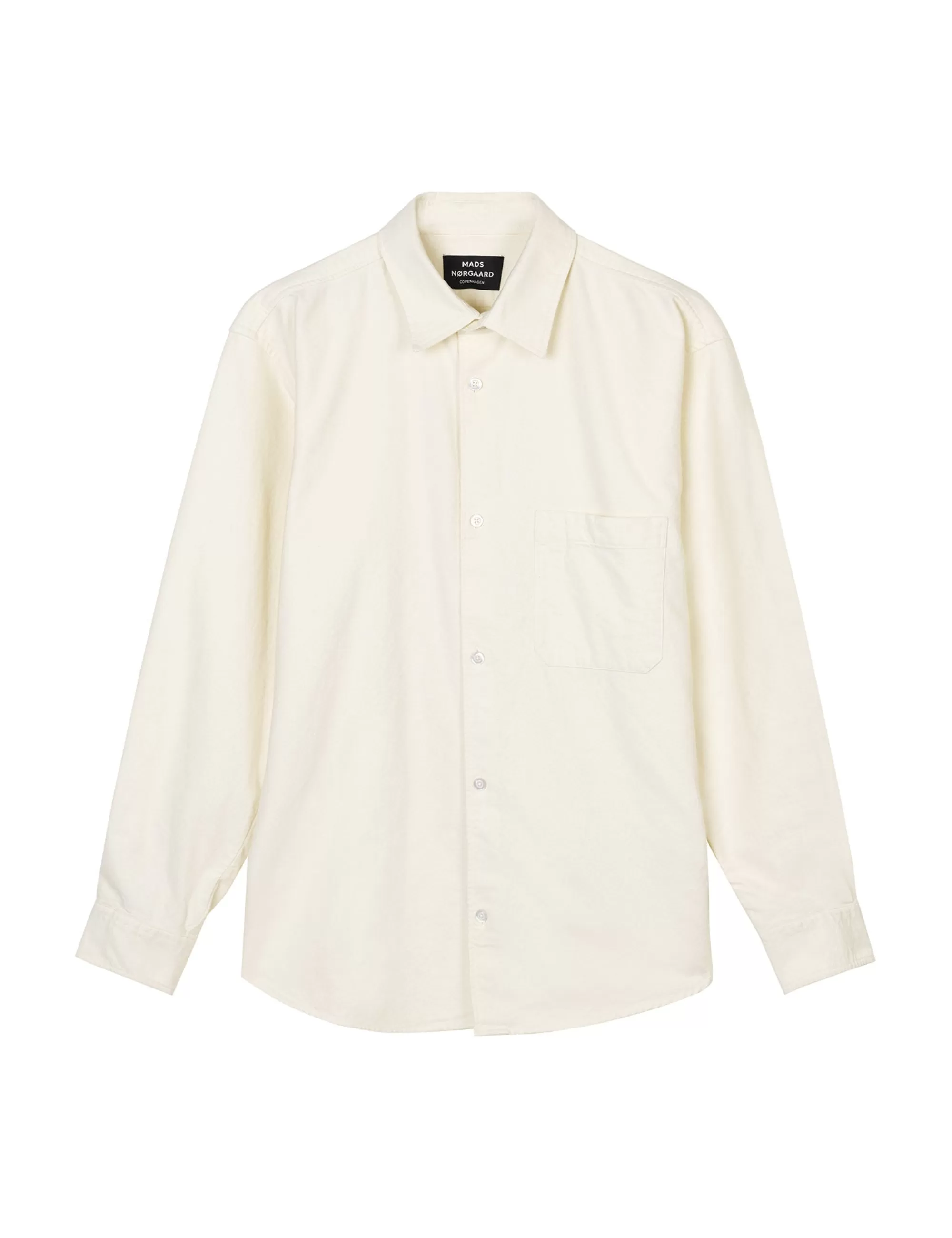 MADS NØRGAARD Moleskin Storm Work Shirt Vanilla Ice Clearance