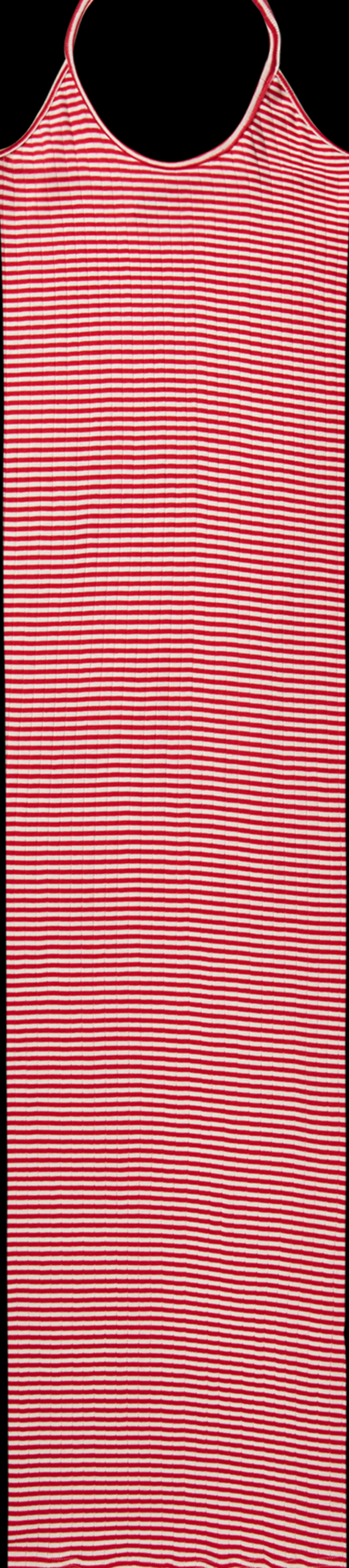 MADS NØRGAARD NPS Strap Dress Fine Stripe Red/Ecru Hot